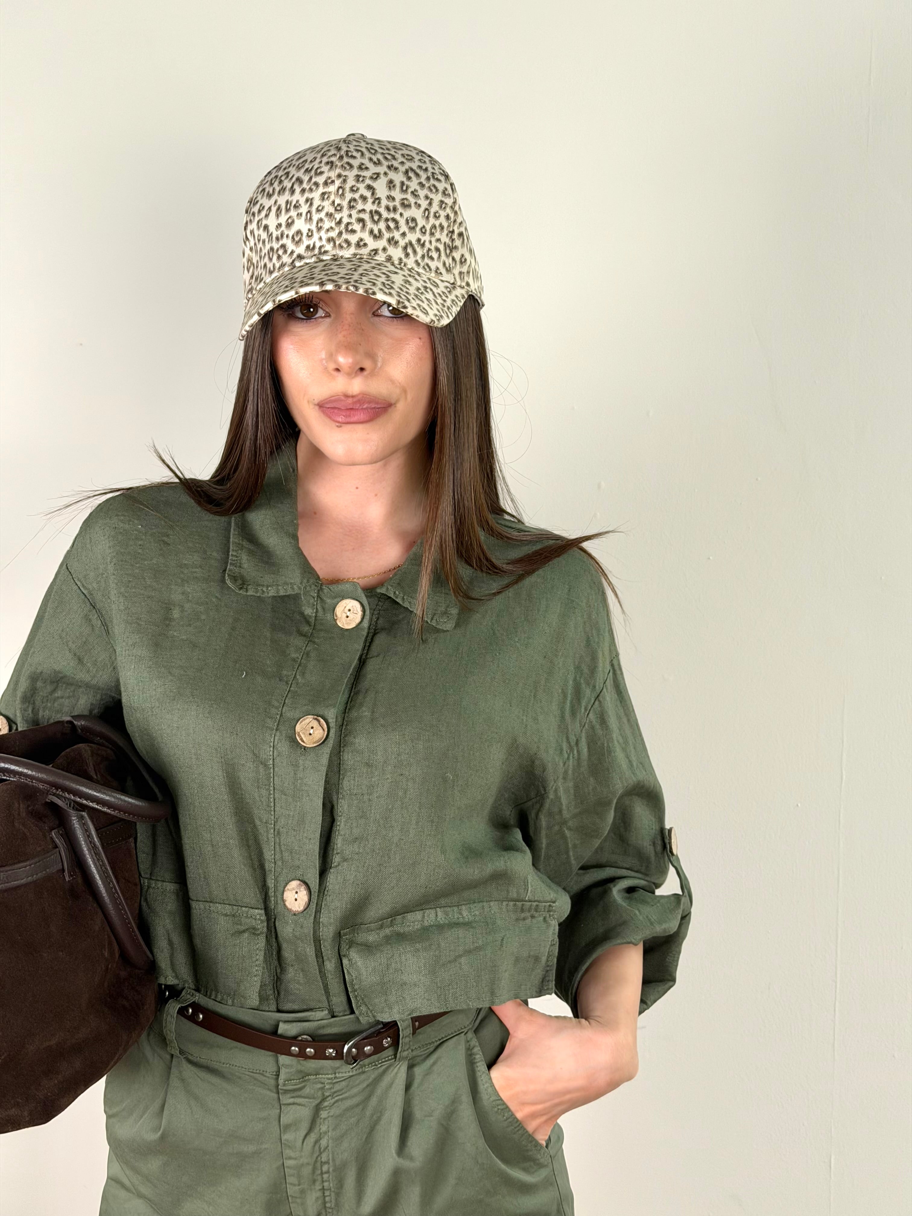 Camicia lino FRIDAY verde