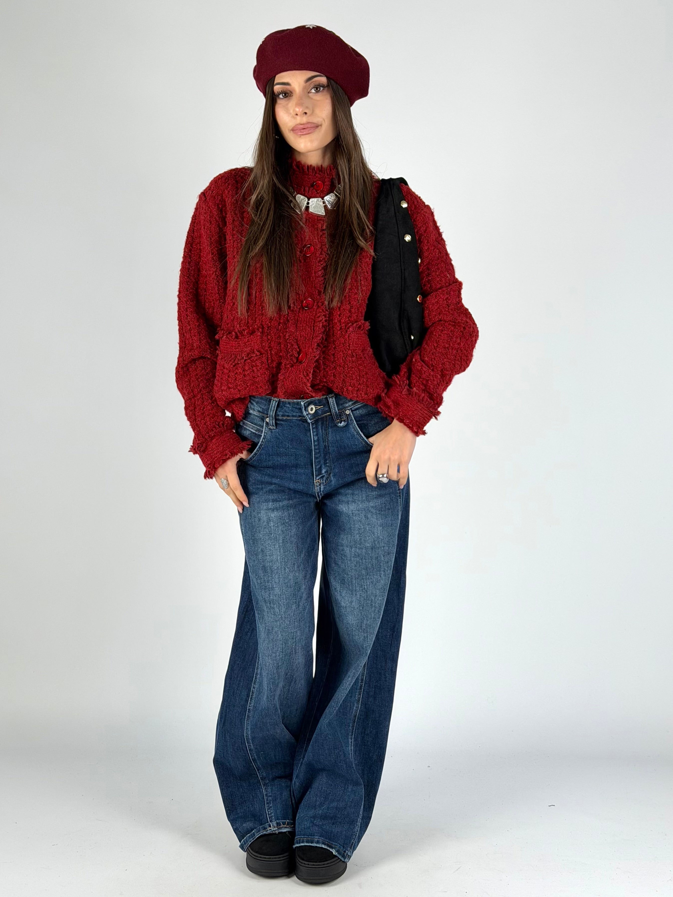 Maglia Jenna bordeaux