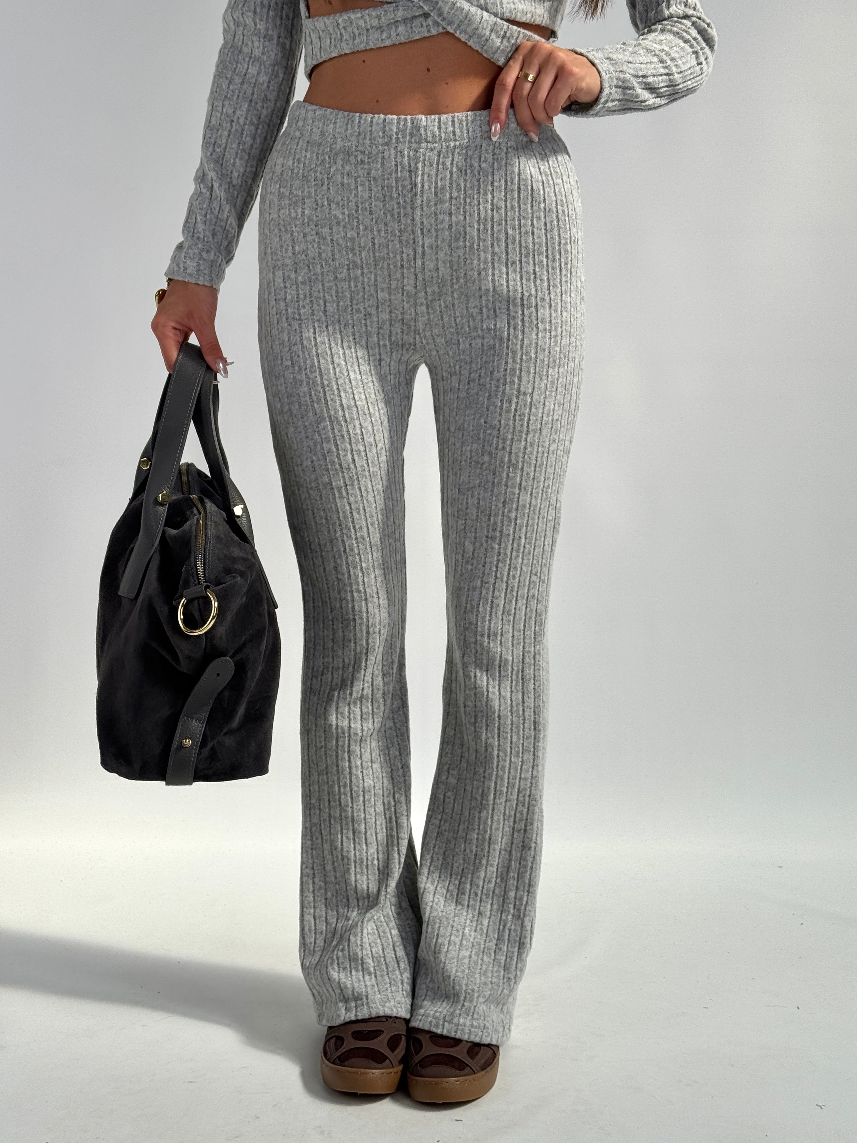 Tuta sportiva costine grigia