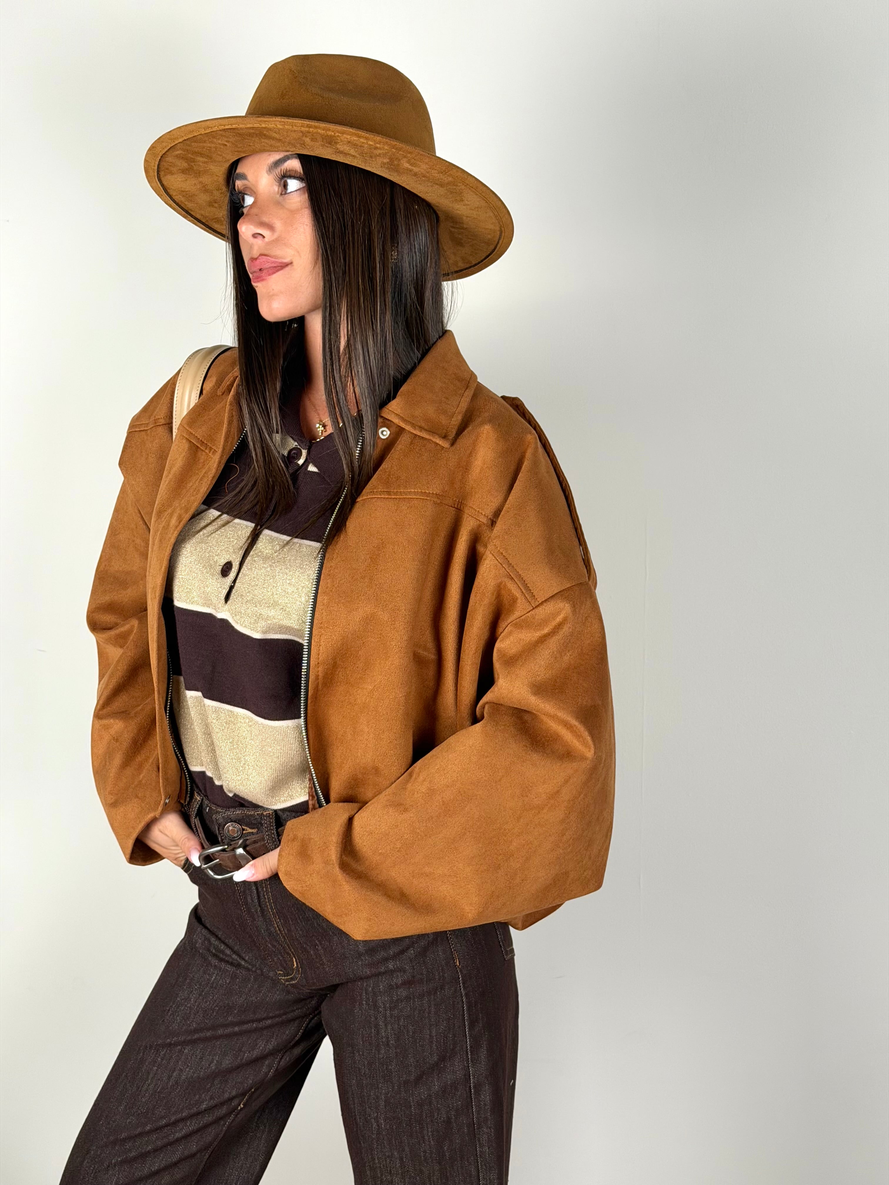Bomber scamosciato Clelia coccio