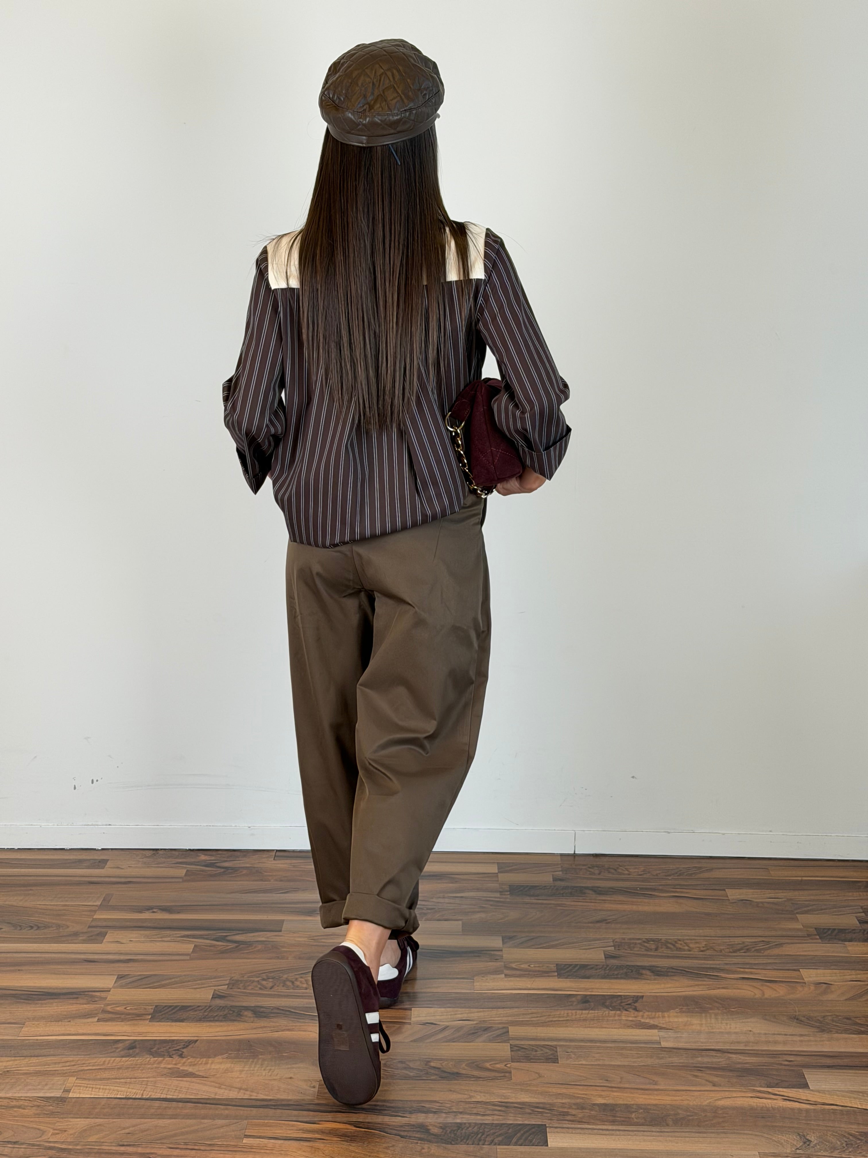 Pantalone glamour moro
