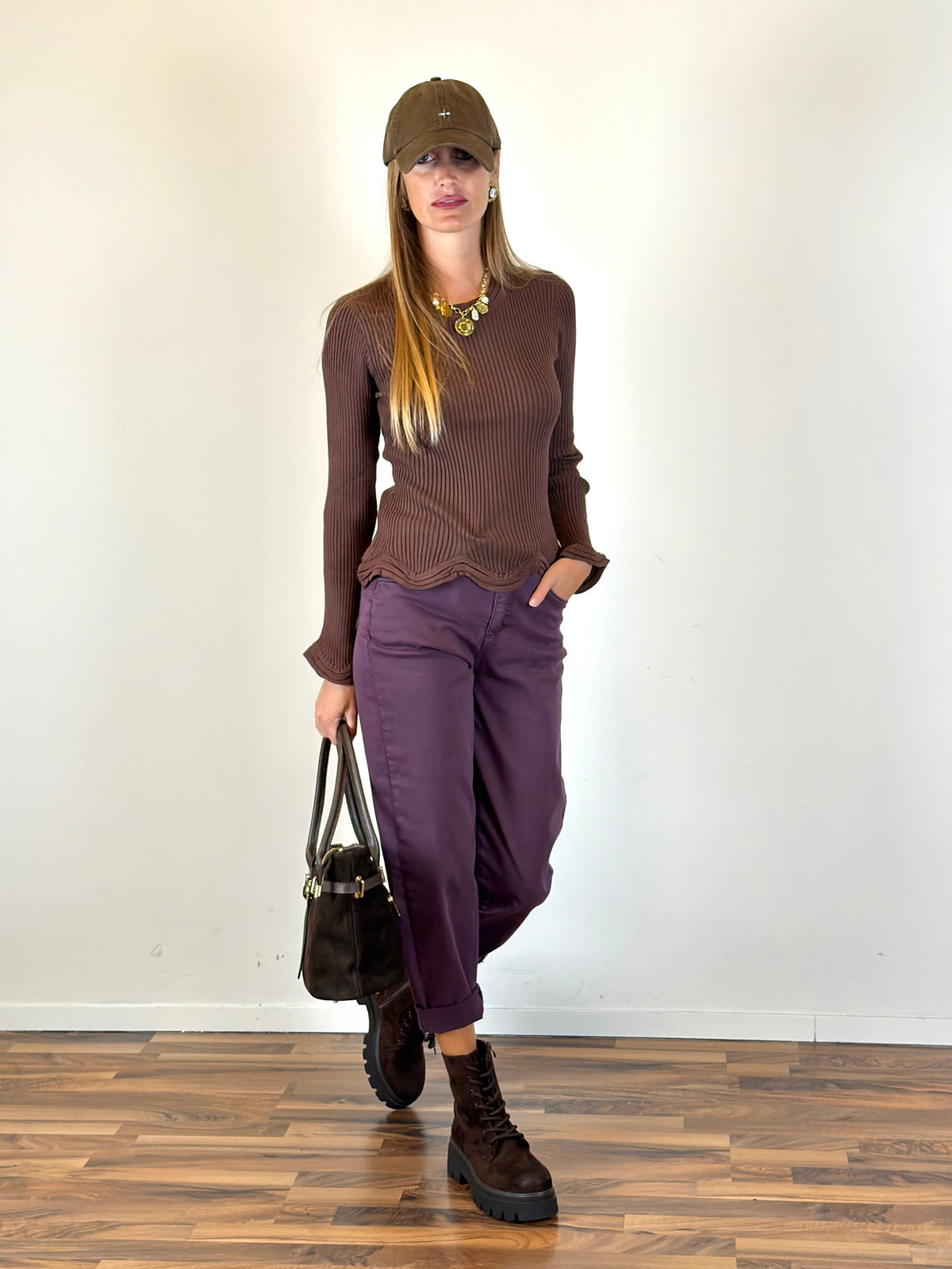 Pantalone Kimmy bordeaux