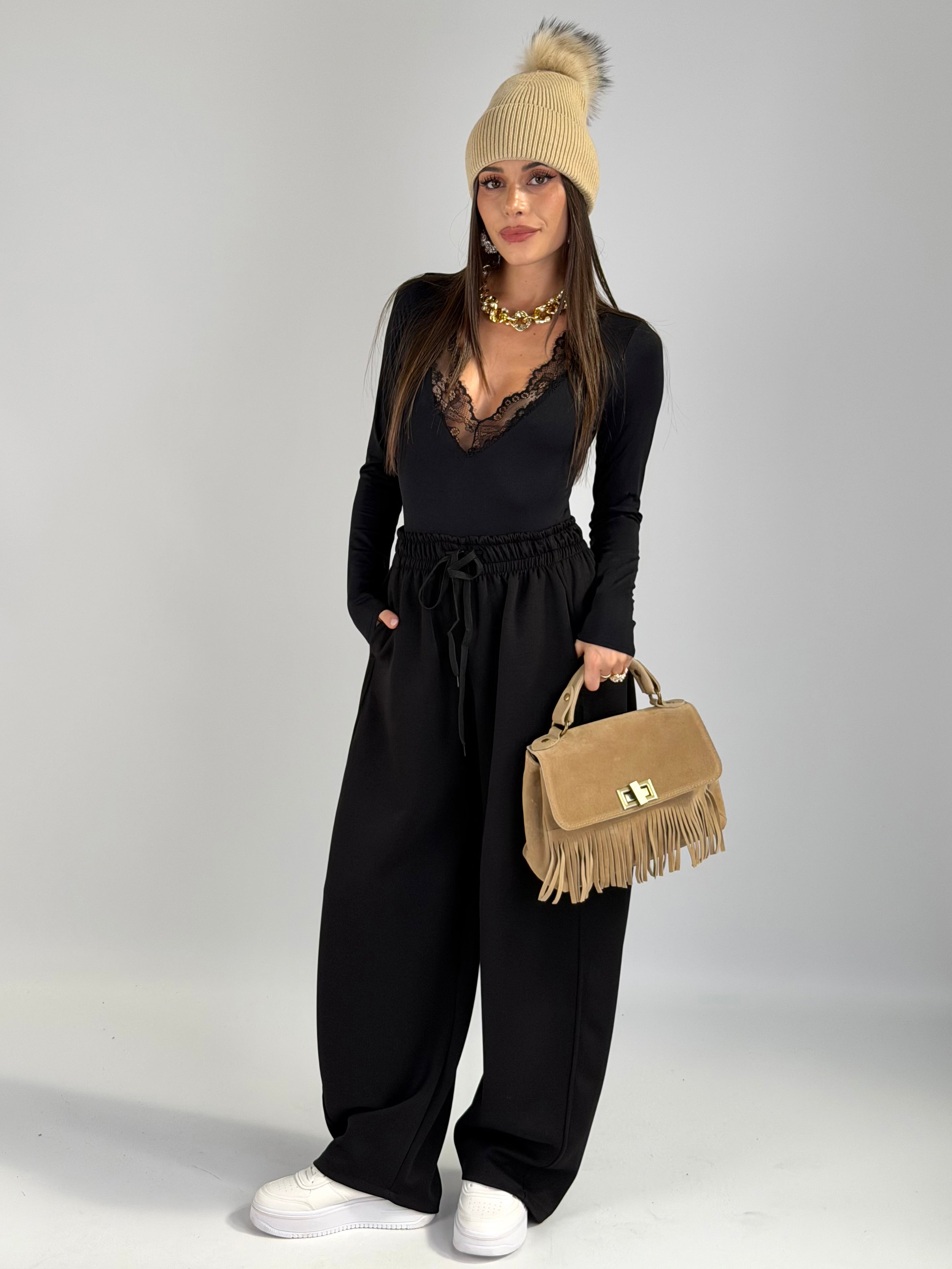 Pantalone tuta Evelyn nera