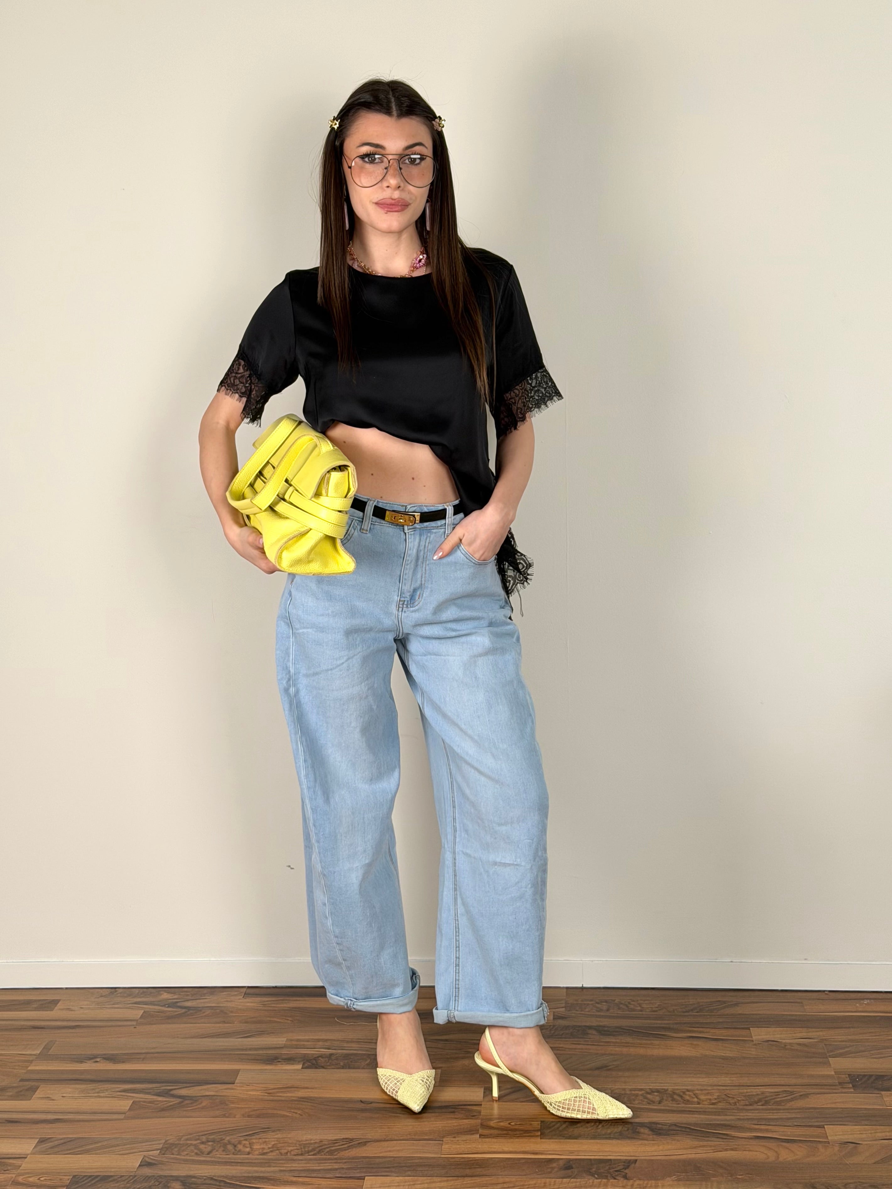 Maglia trasversale nero