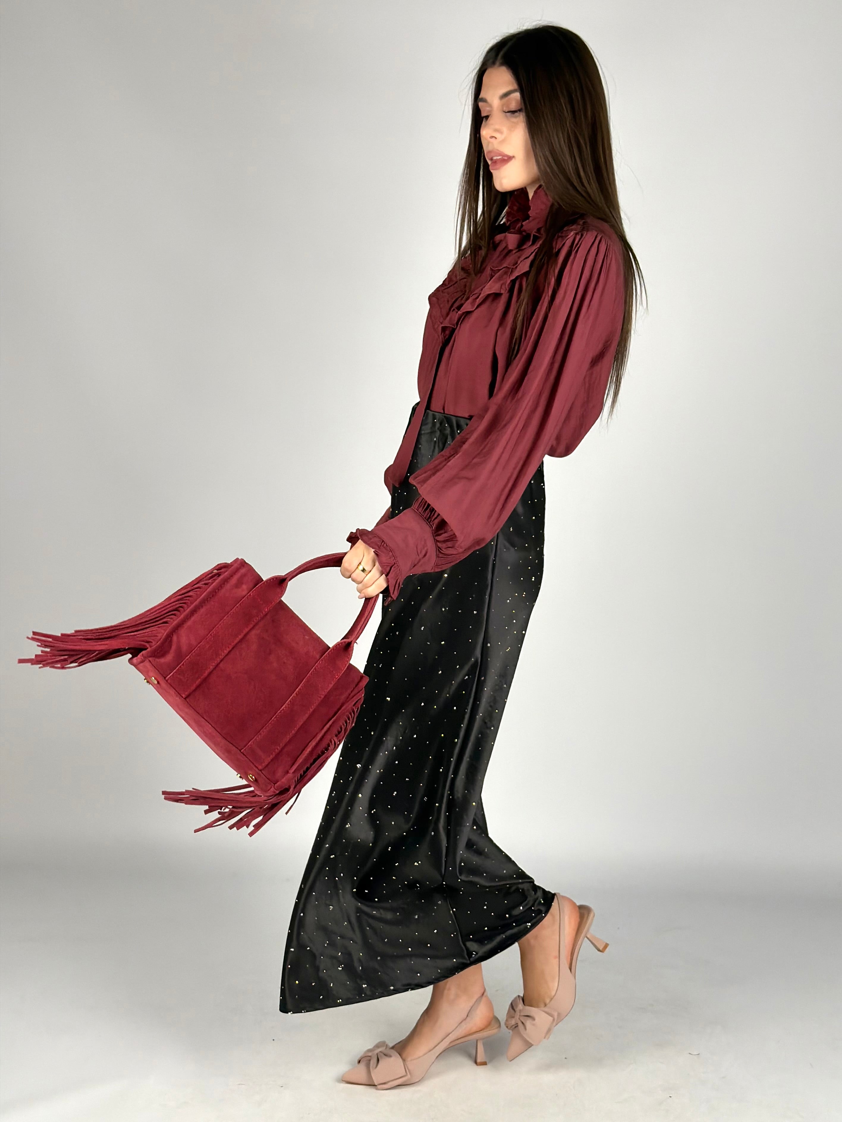 Camicia Suade bordeaux