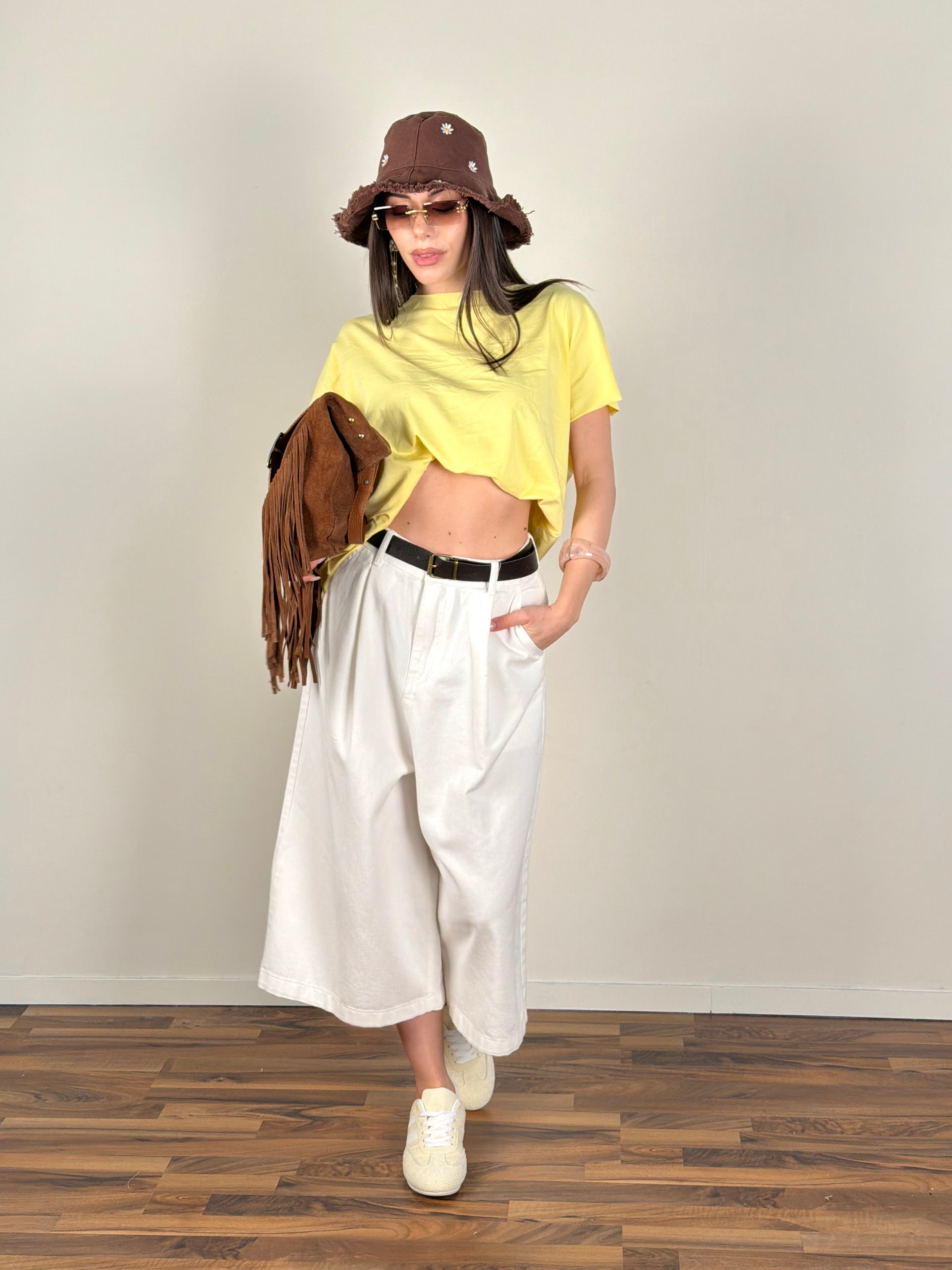 T-shirt Olivia gialla