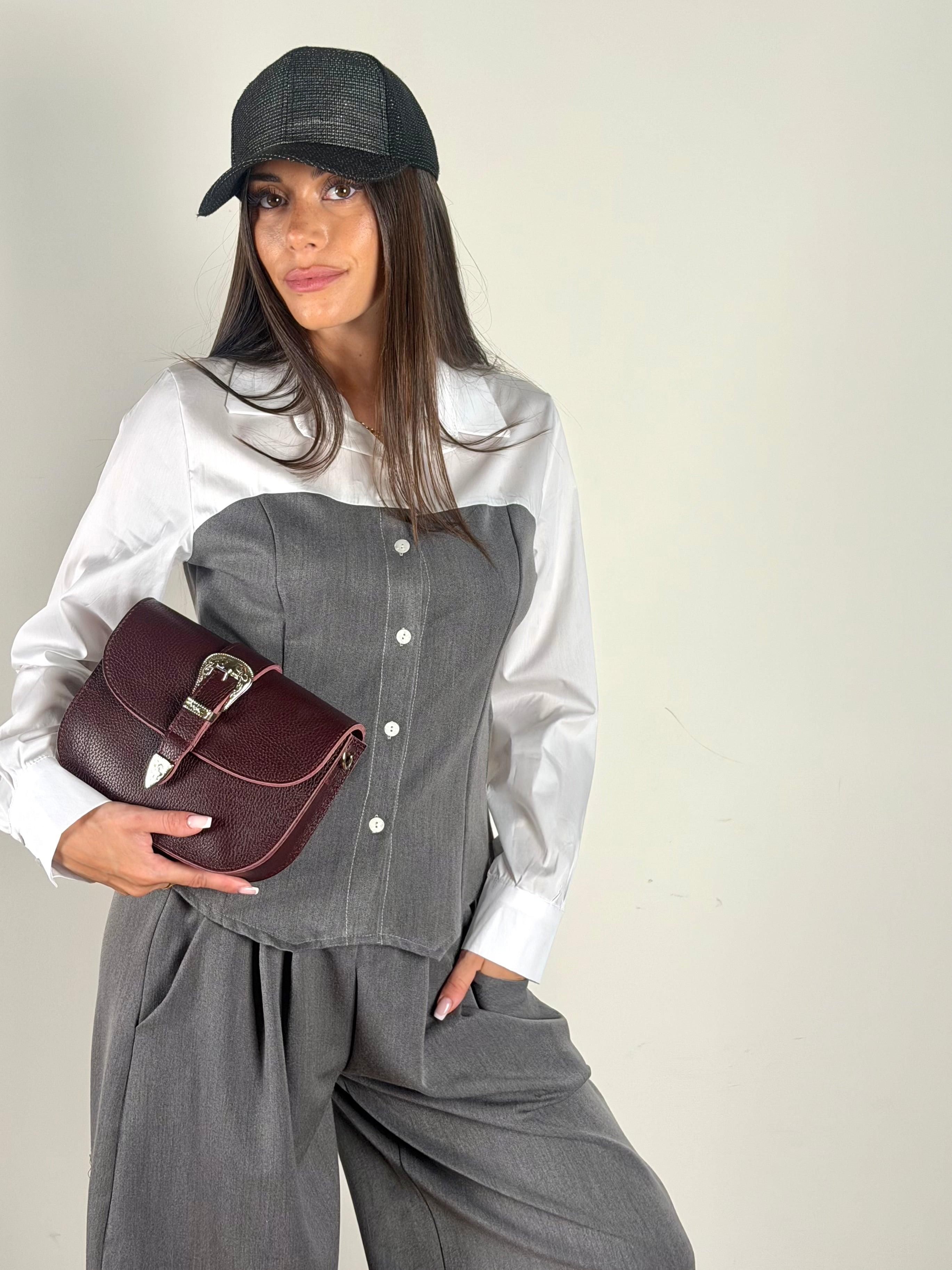 Camicia completo kiss grigio