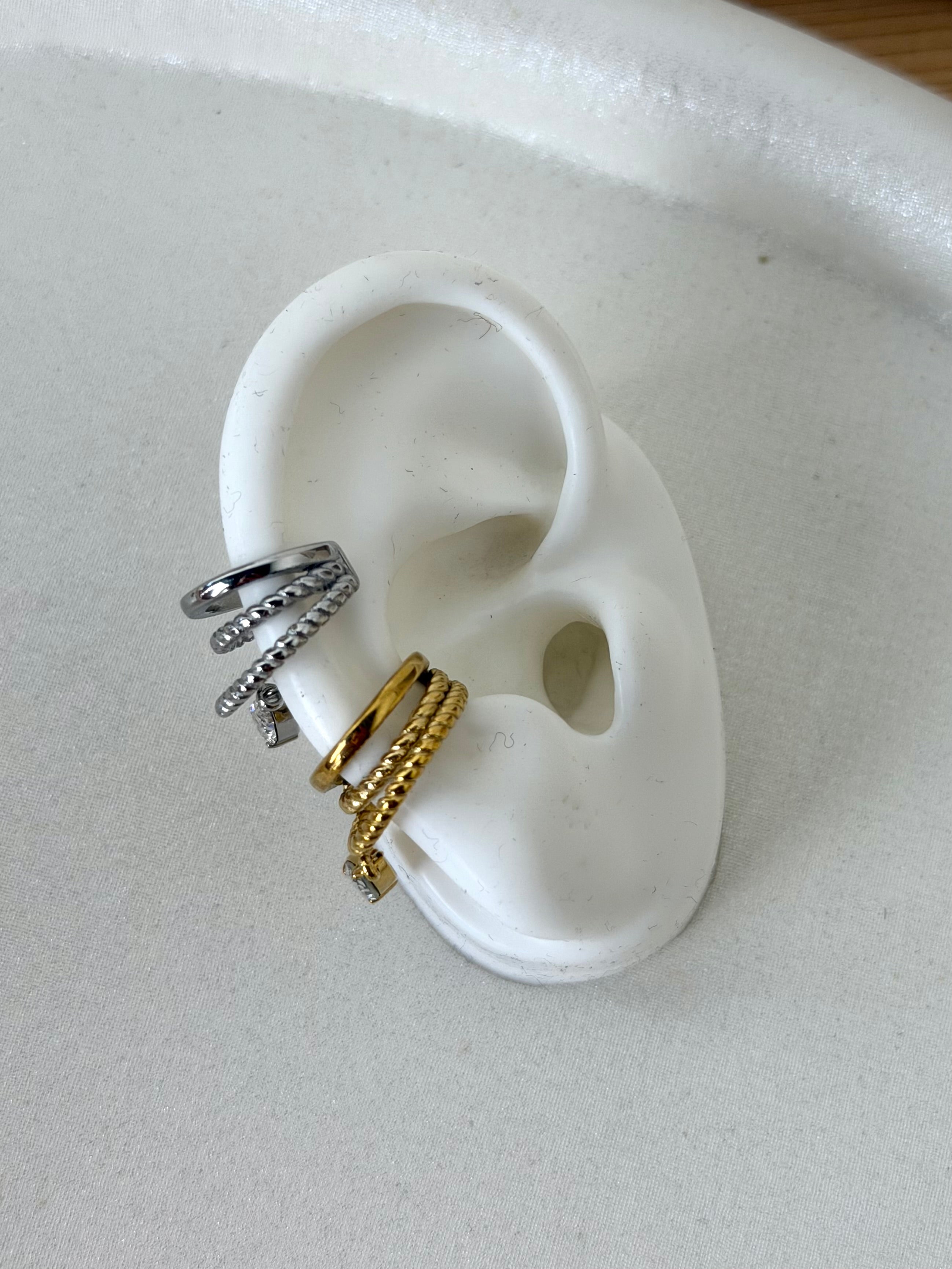 Earcuff 3 fili + zircone