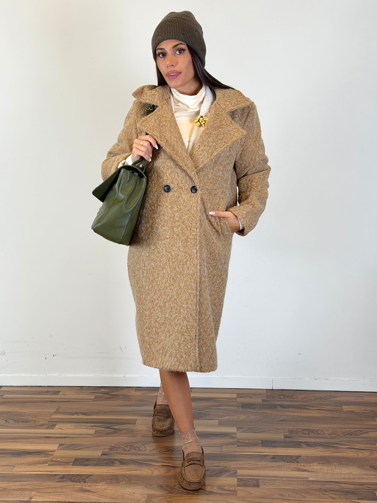 Cappotto Glamour tabacco