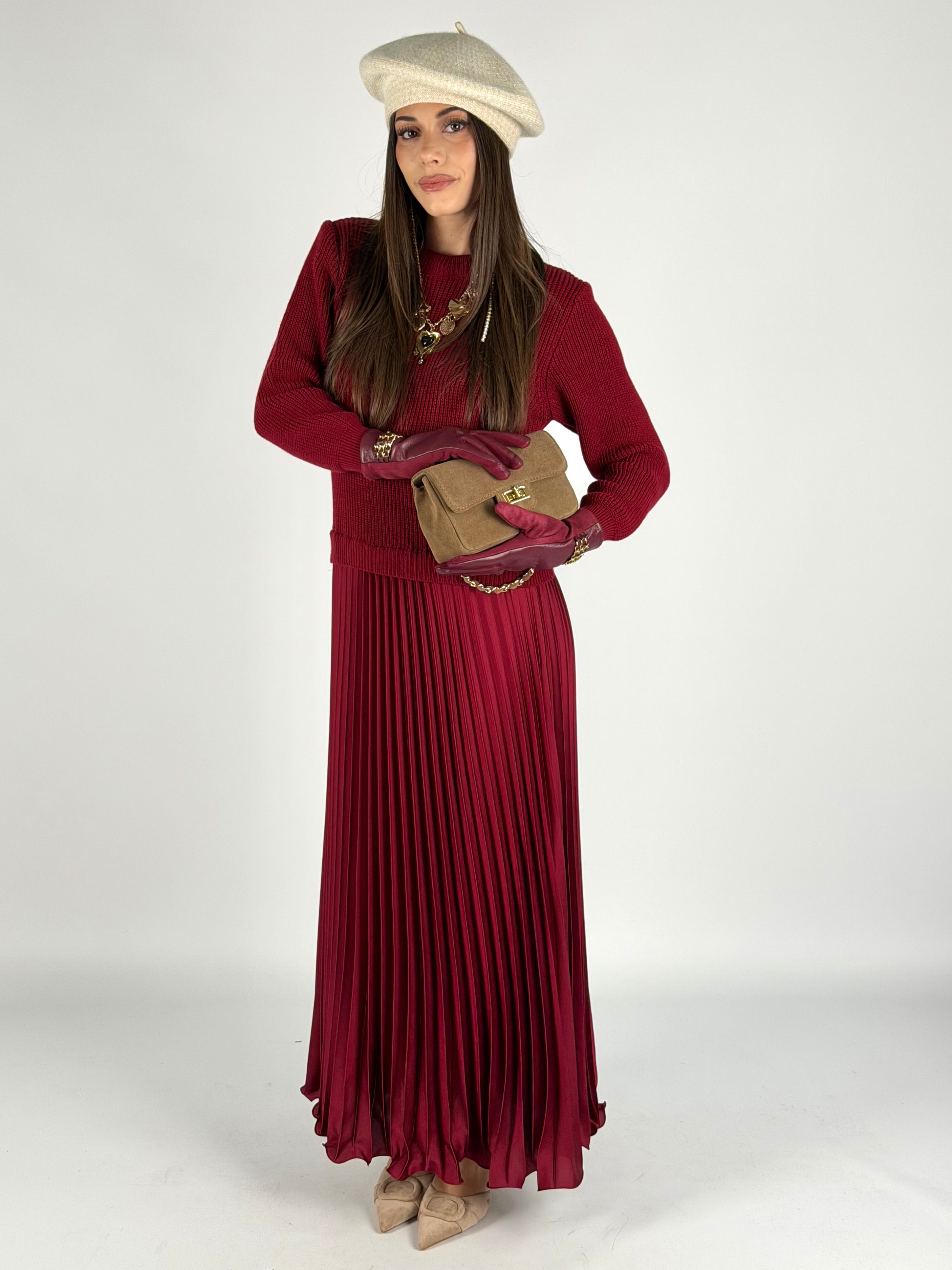 Abito Marisol bordeaux