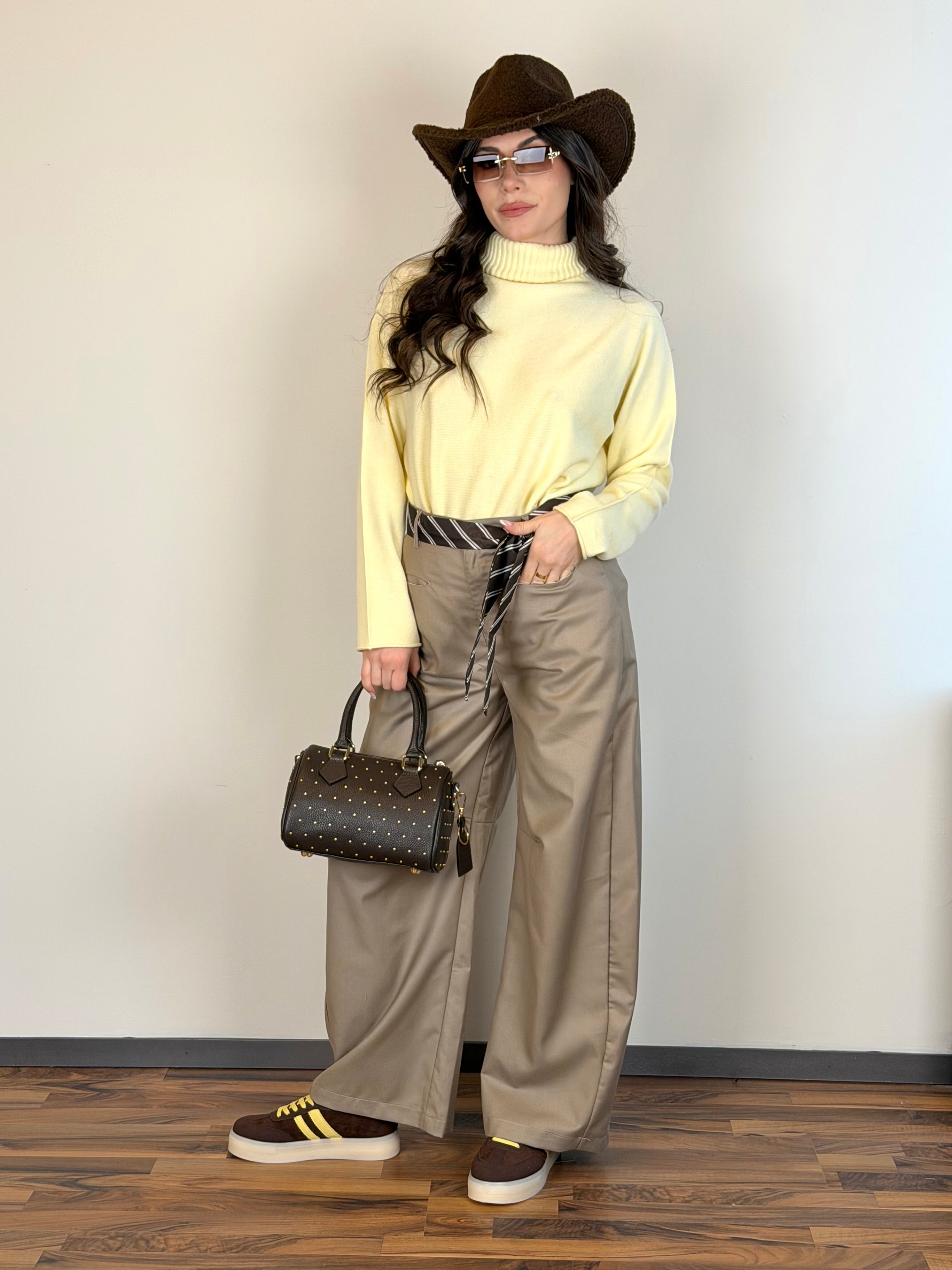 Pantalone cintura cravatta