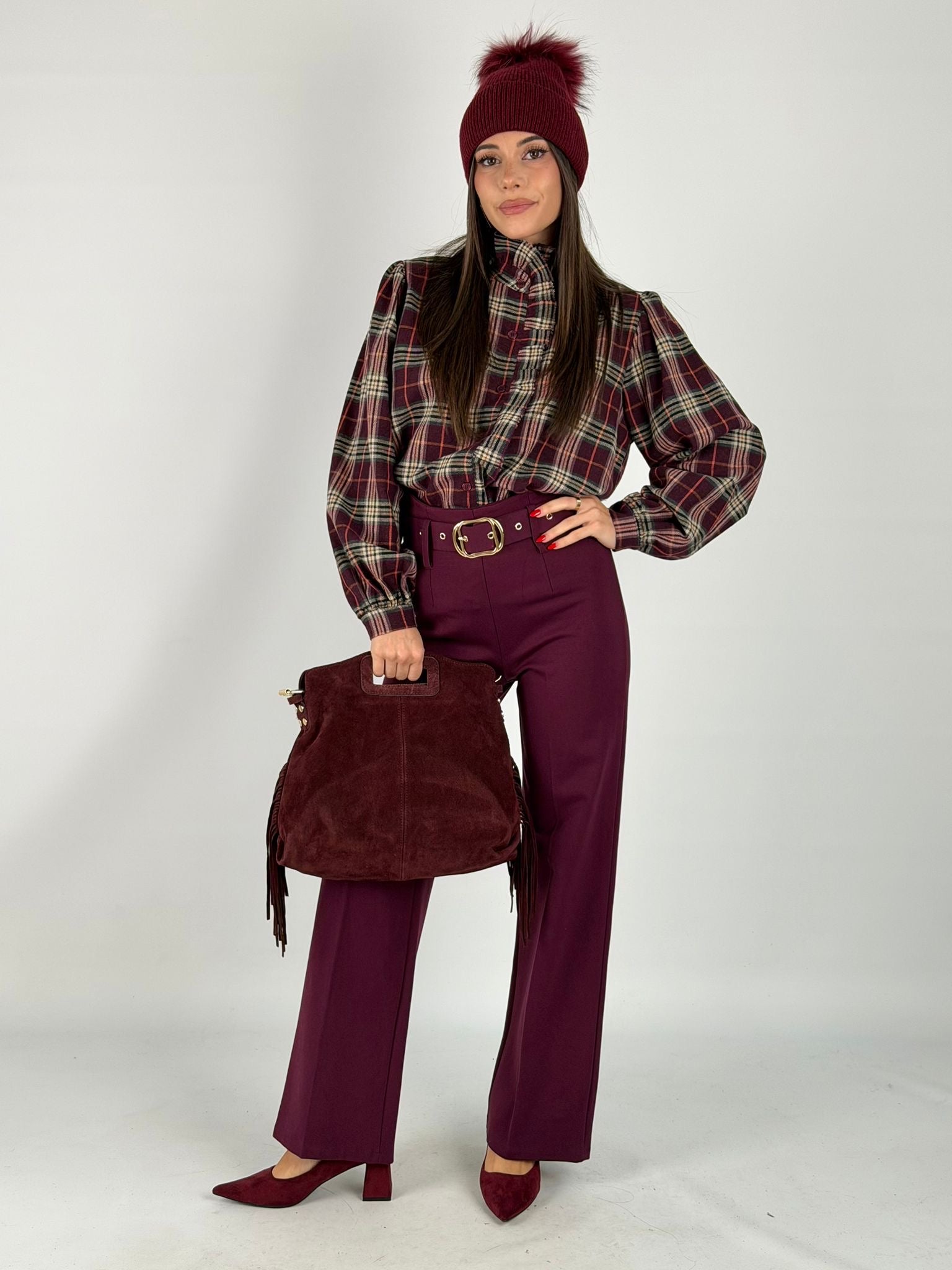 Pantalone Desy bordeaux