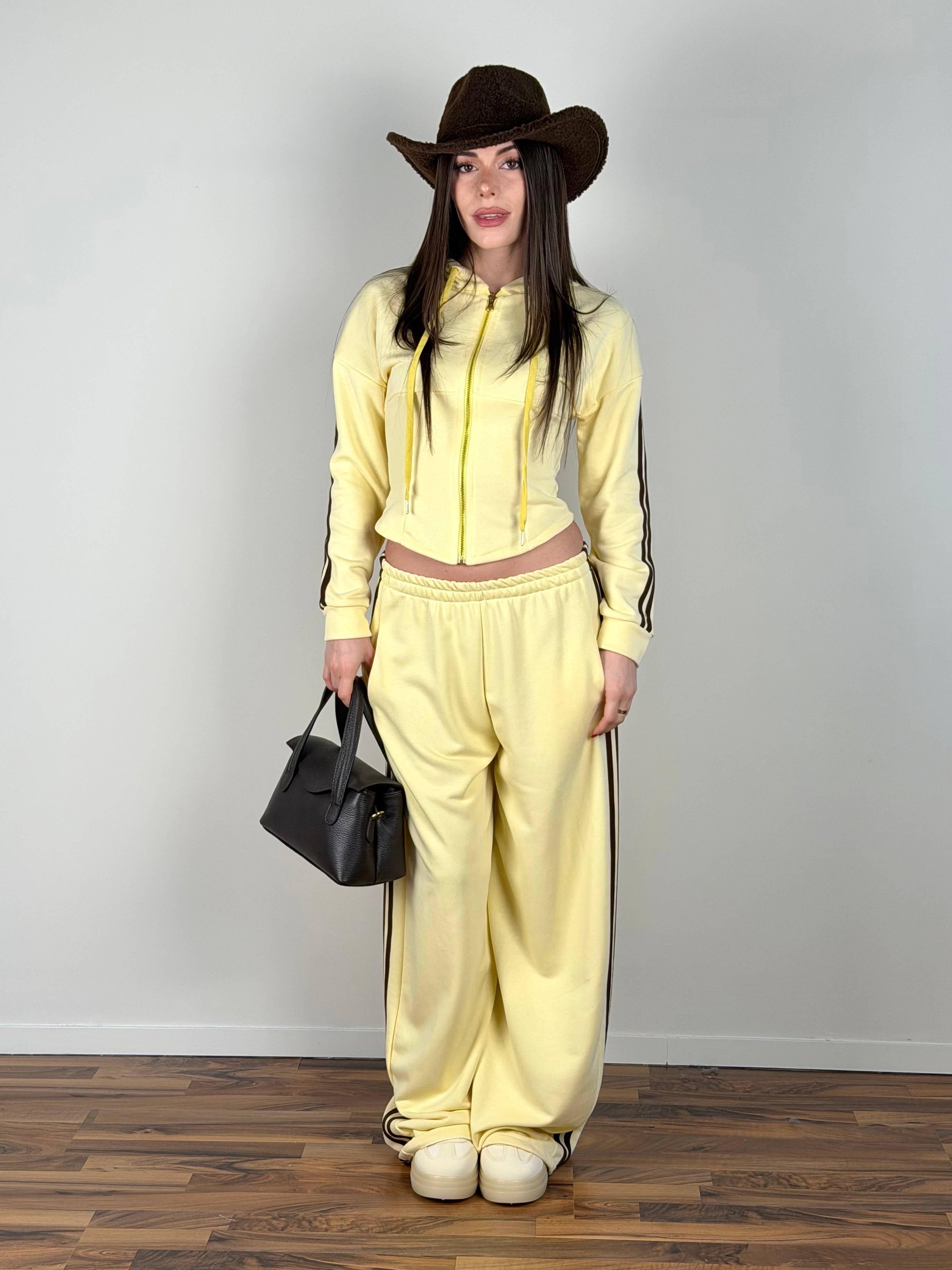 Felpa tuta sportiva Iconic gialla