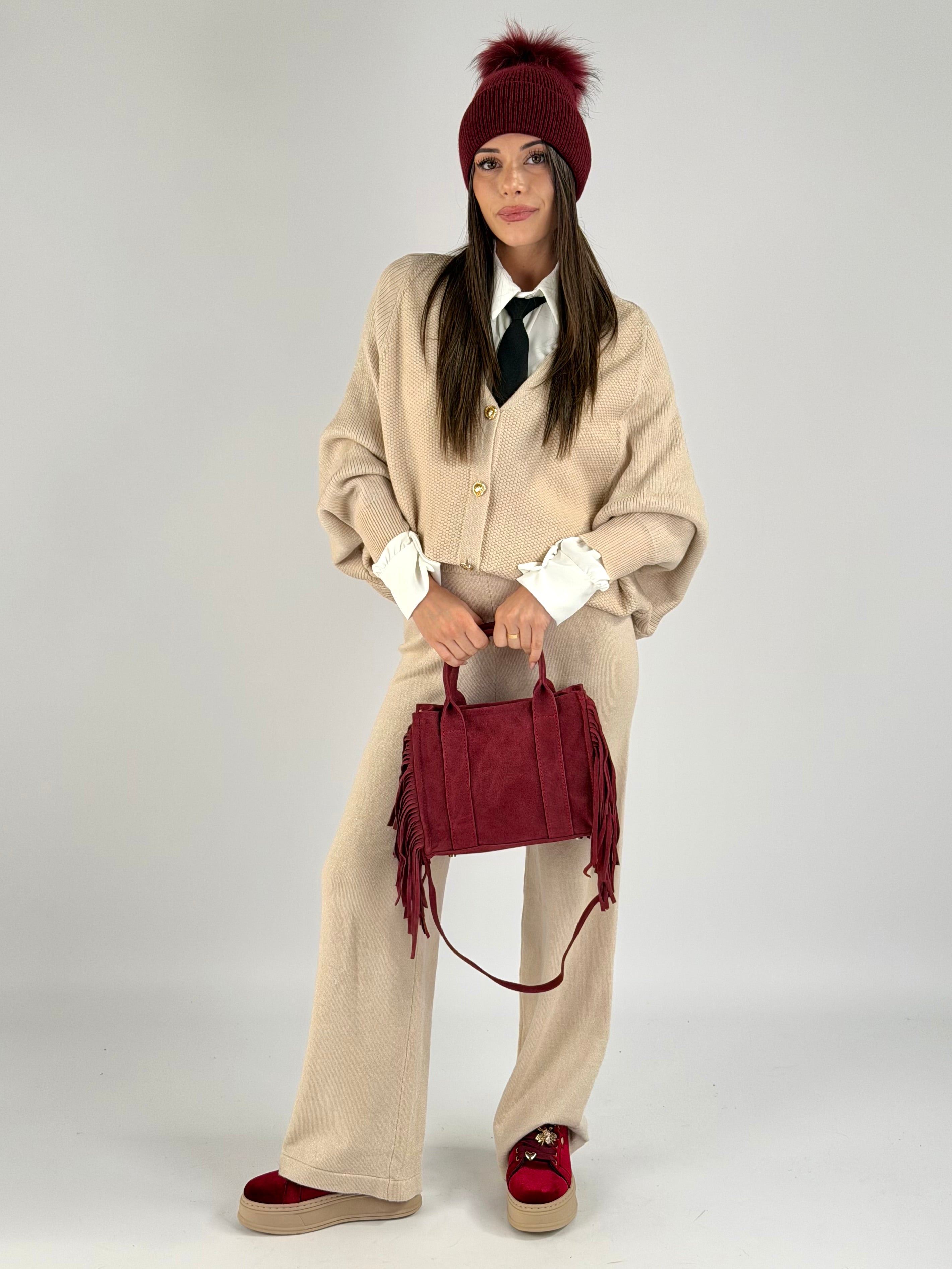 Set Tuta Lurex beige