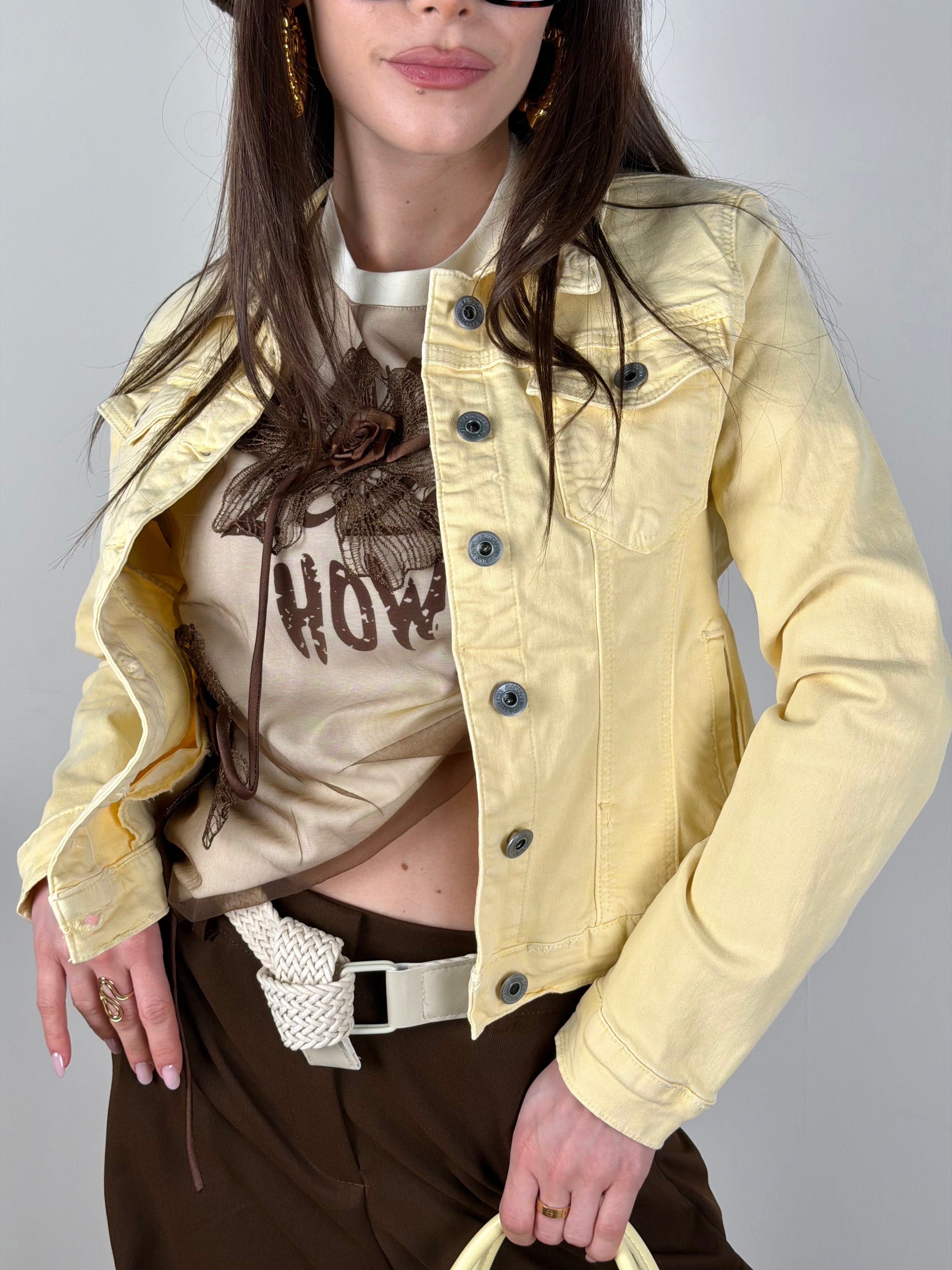 Giubbino jeans Spring giallo
