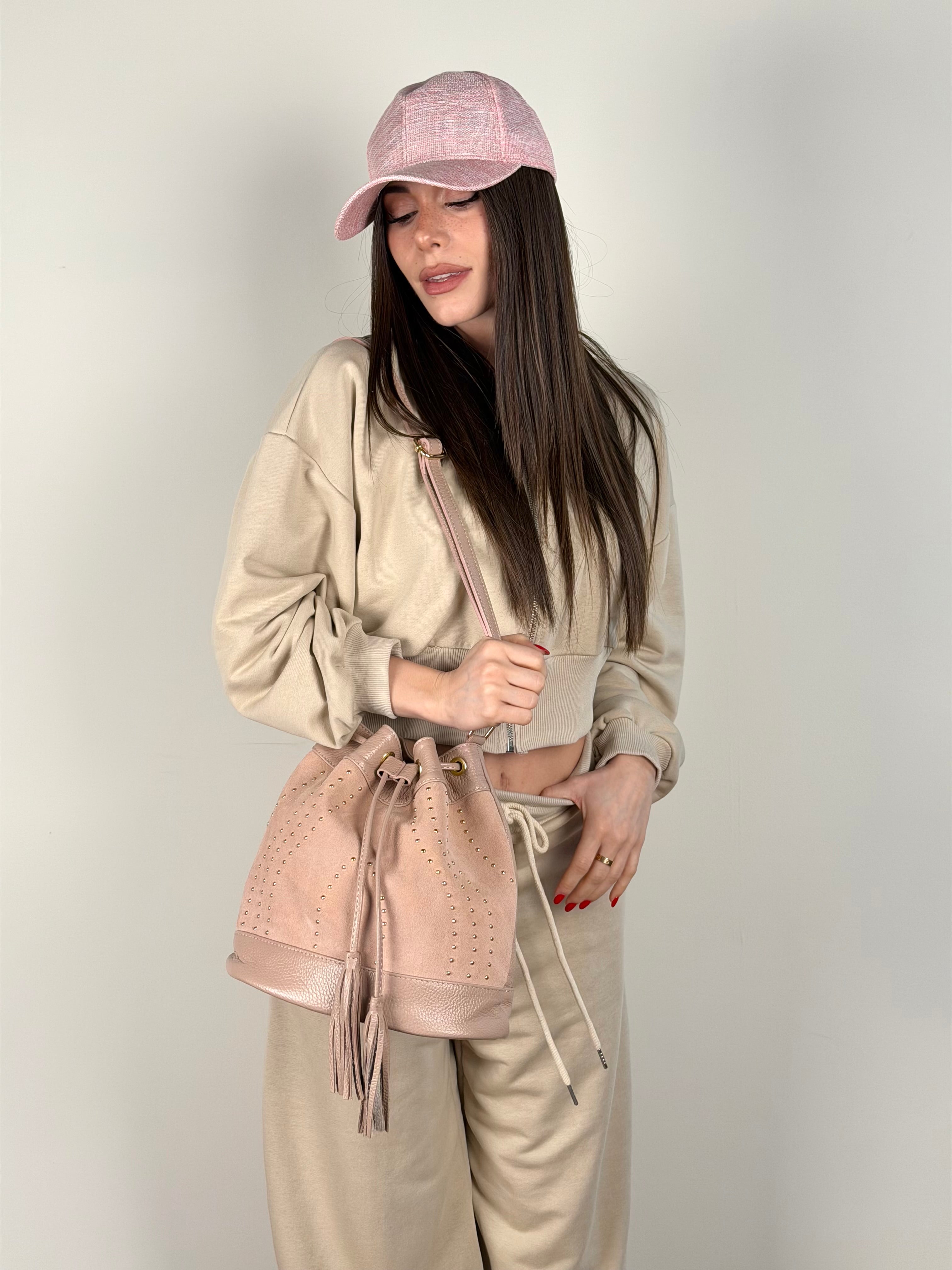 Felpa tuta sportiva basic beige