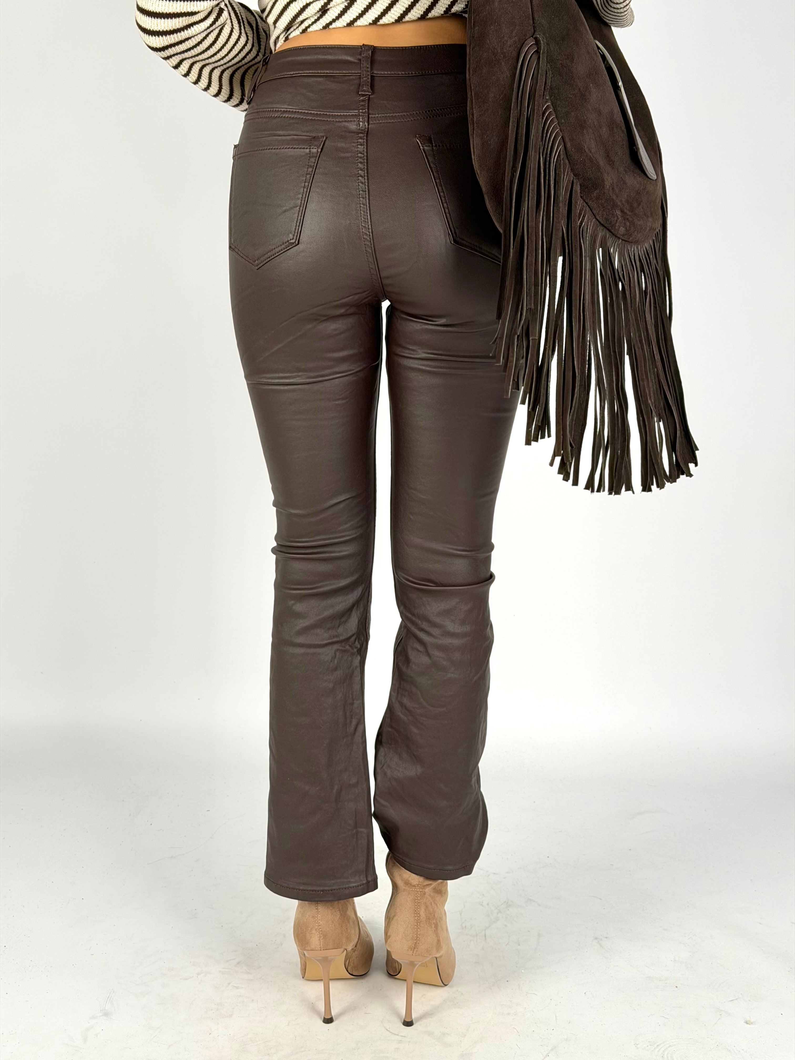 Pantalone ecopelle Dylan moro