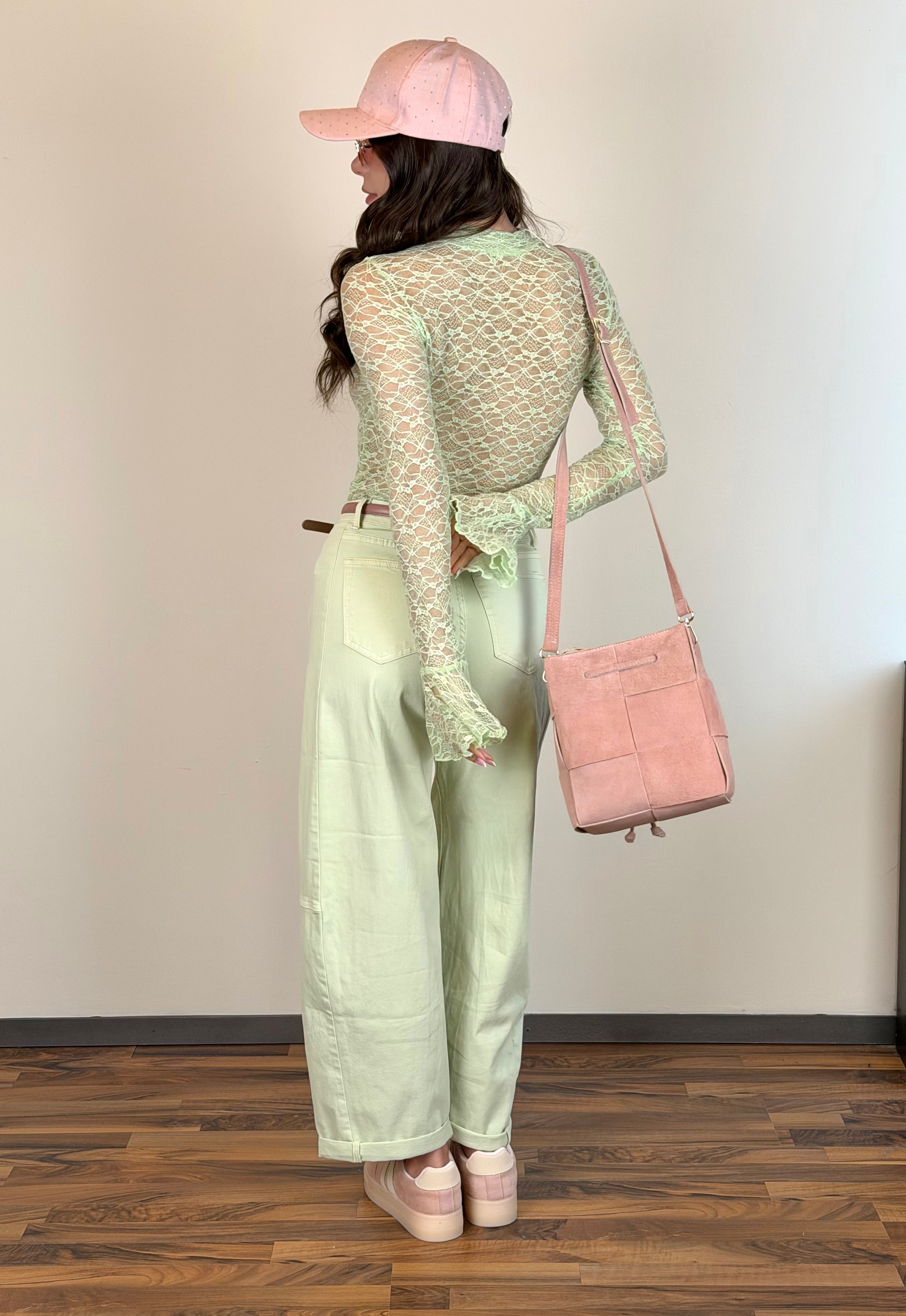 Jeans Terry verde salvia