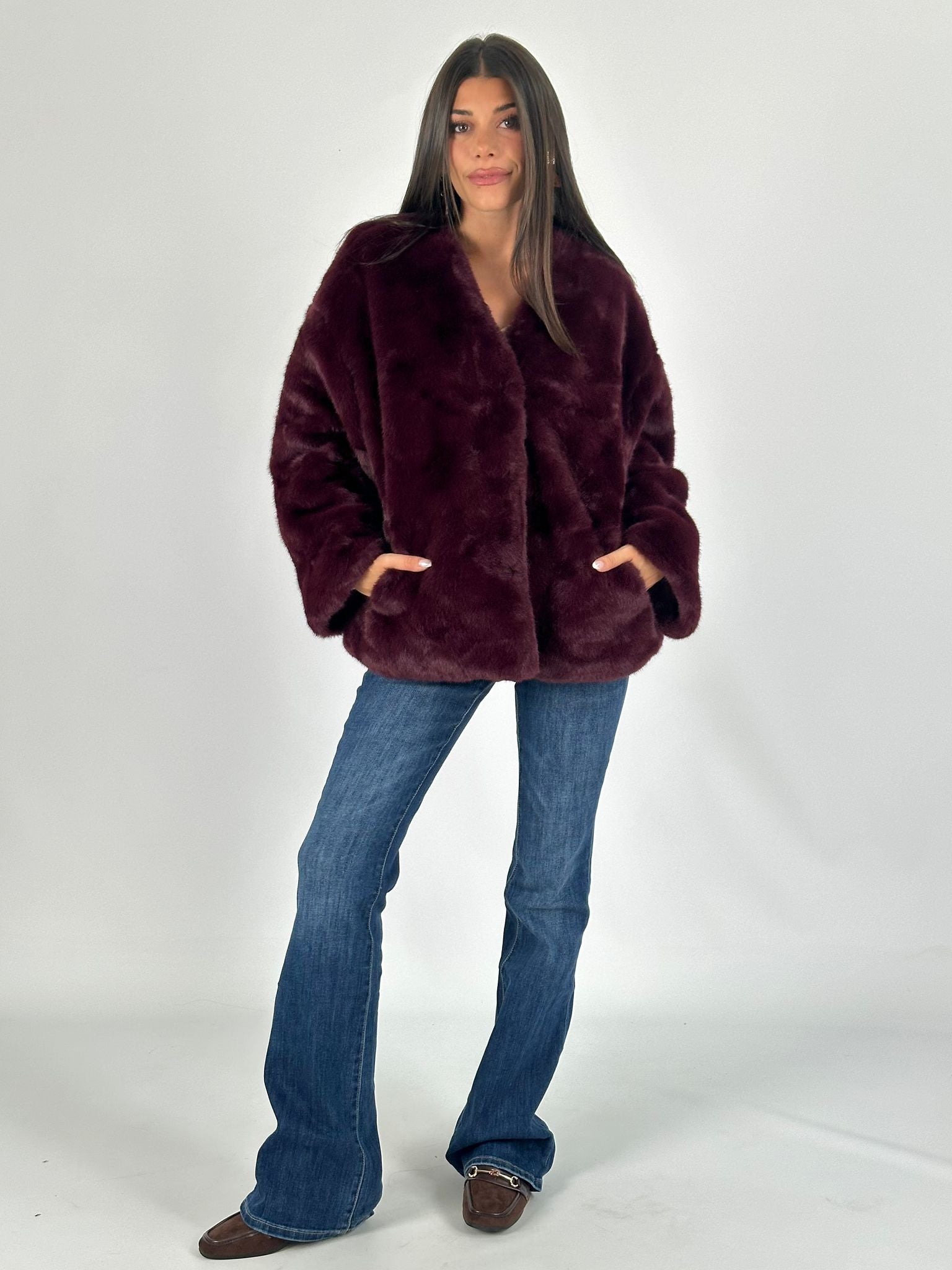 Pelliccia Marika bordeaux