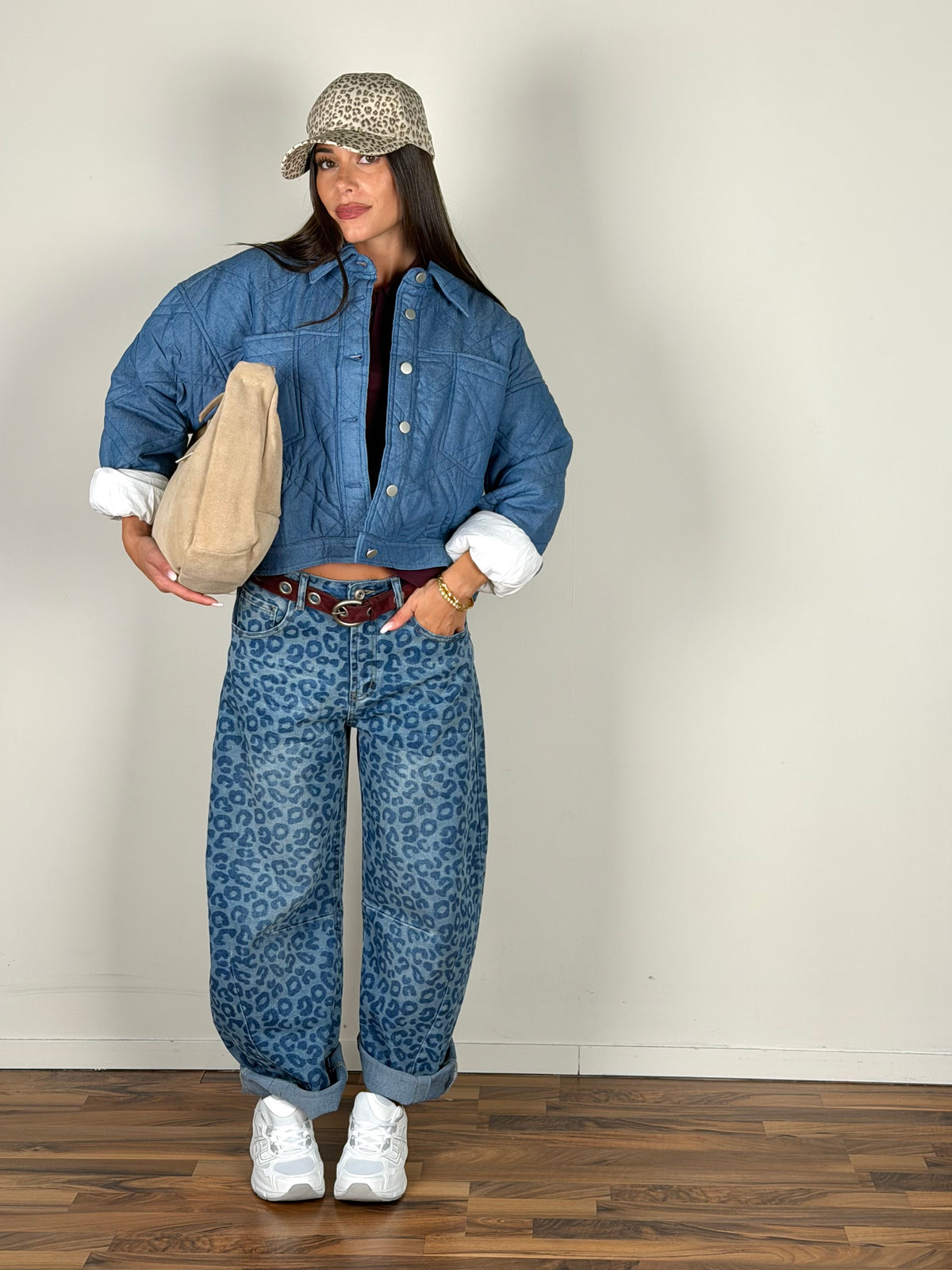 Bomber fantasia denim
