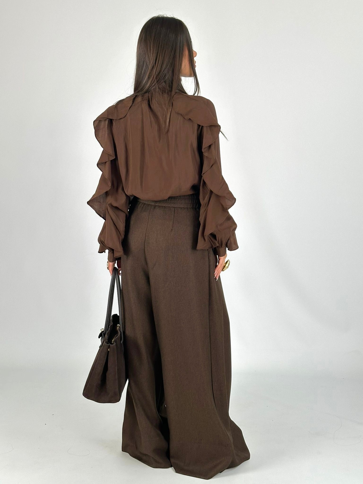 Maxi pantalone Zoe marrone