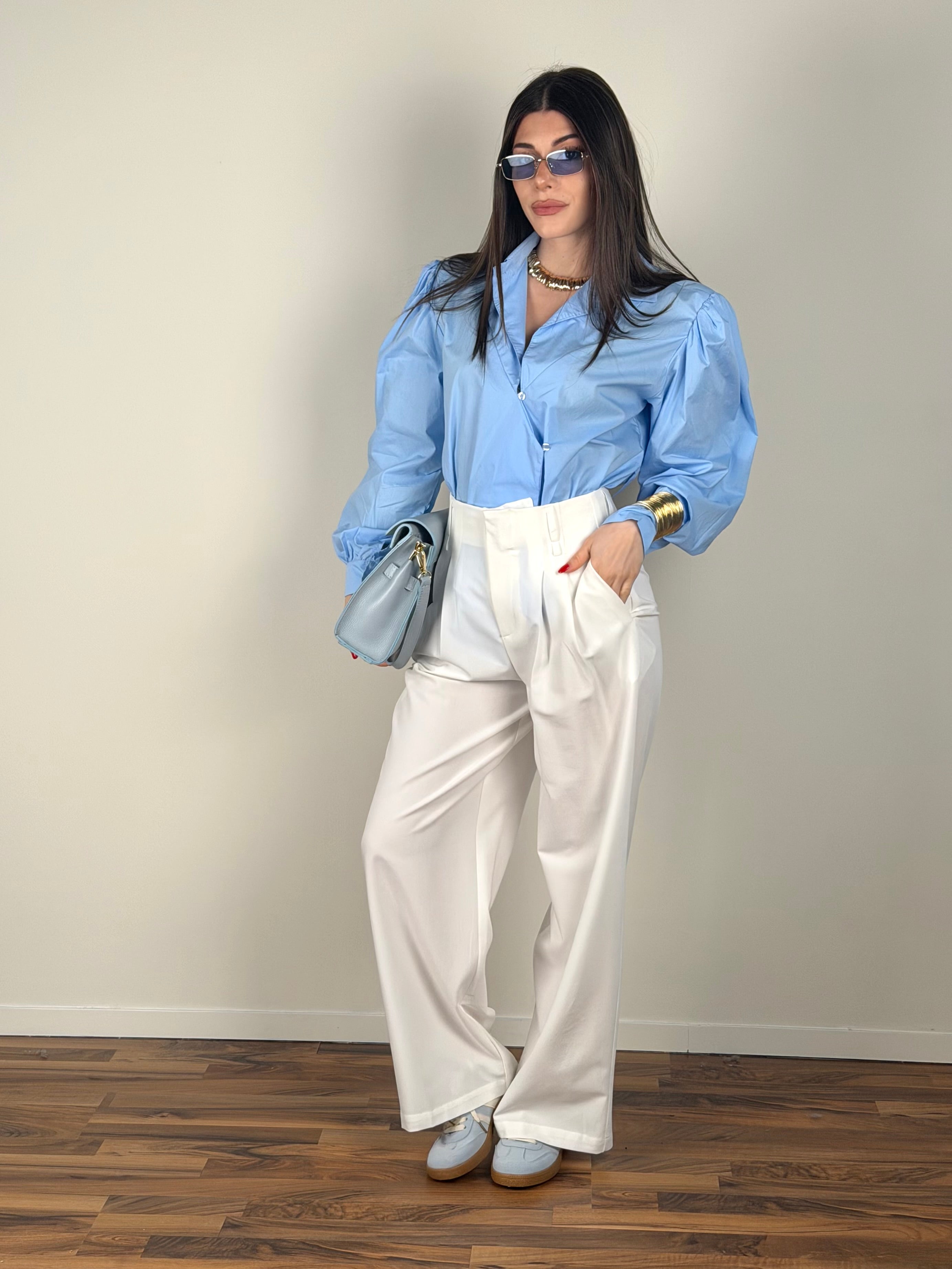 Pantalone palazzo Morgana bianca