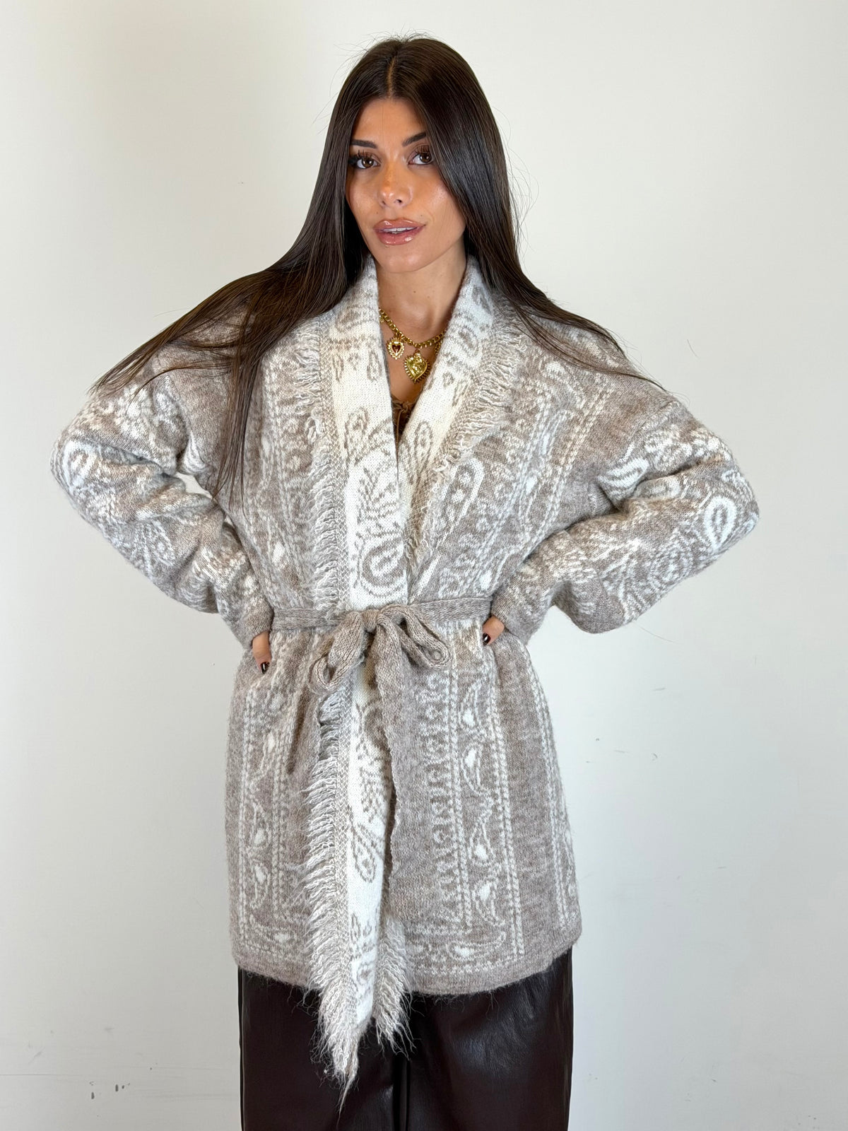 Cardigan India beige
