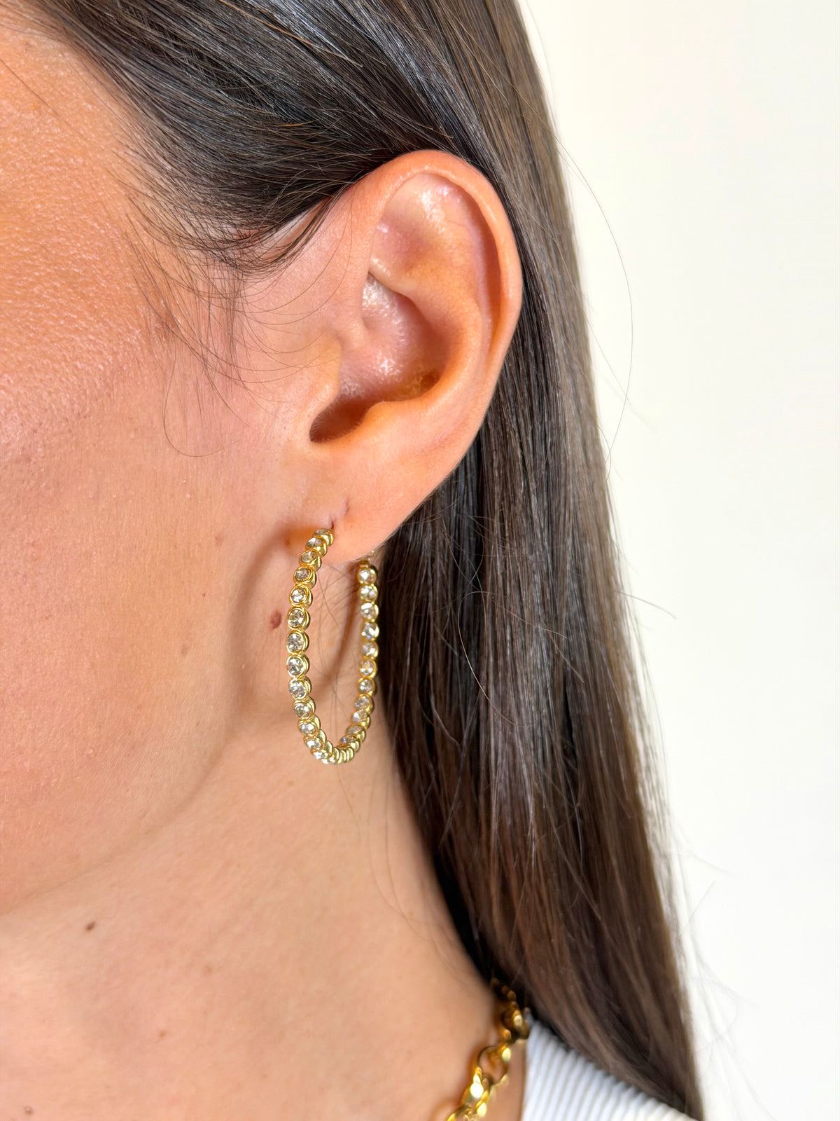 Orecchini cerchio diamond - collezione diamond