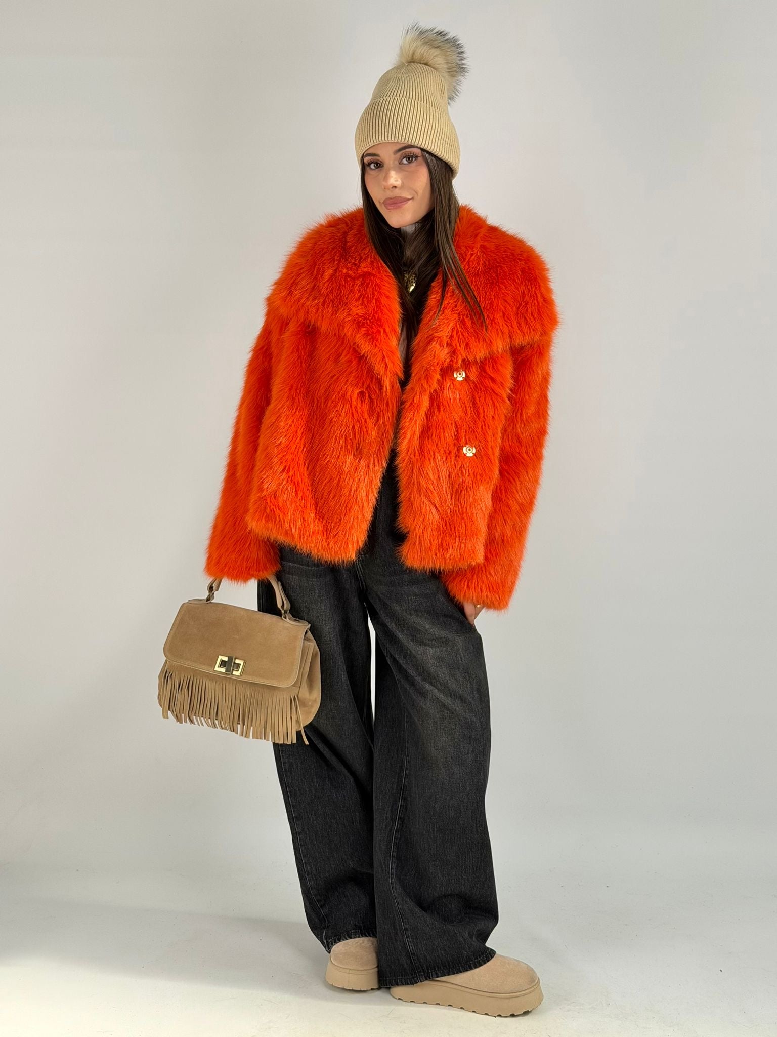 Pelliccia Gemma arancio