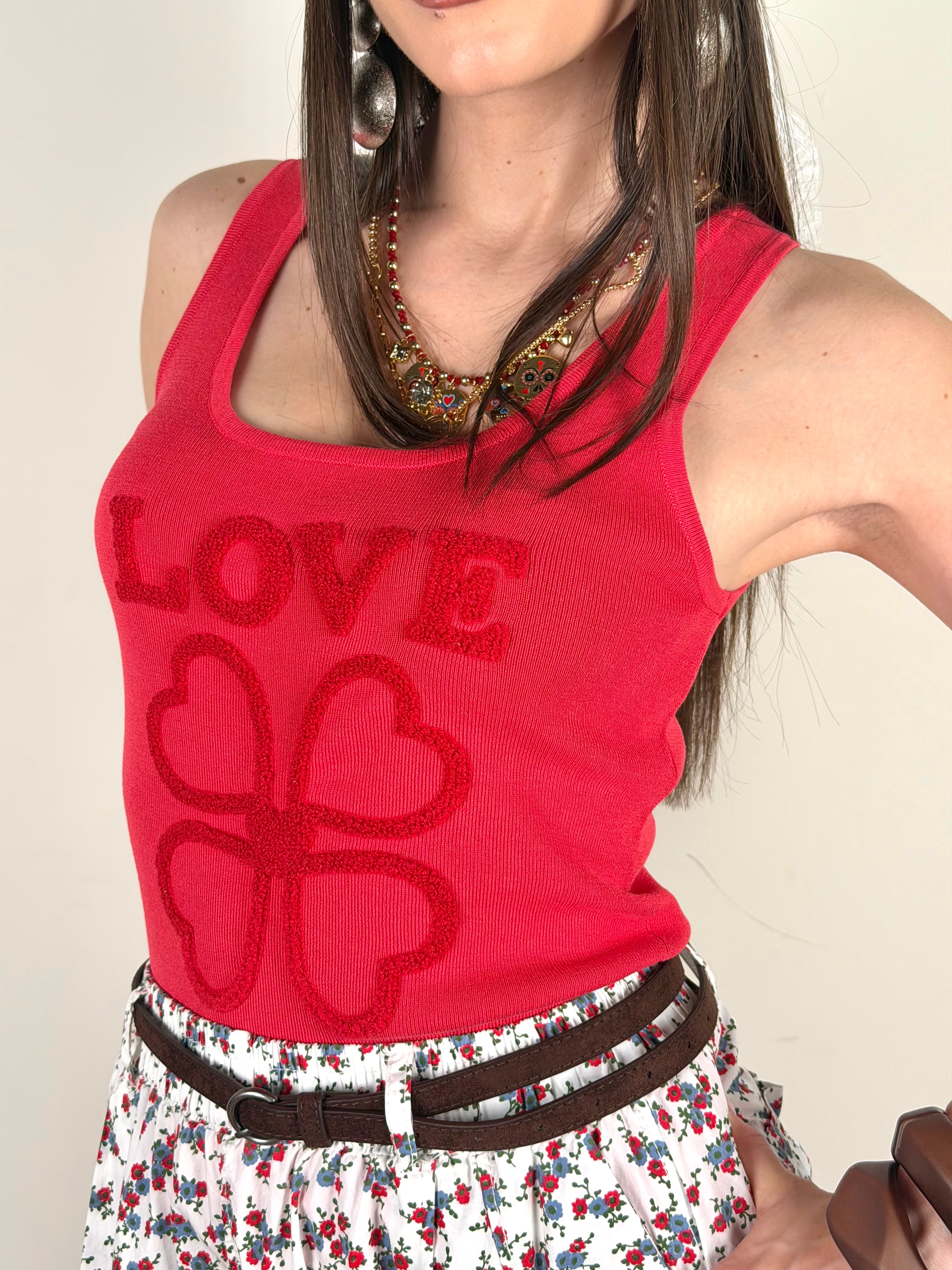 Top Ines rosso