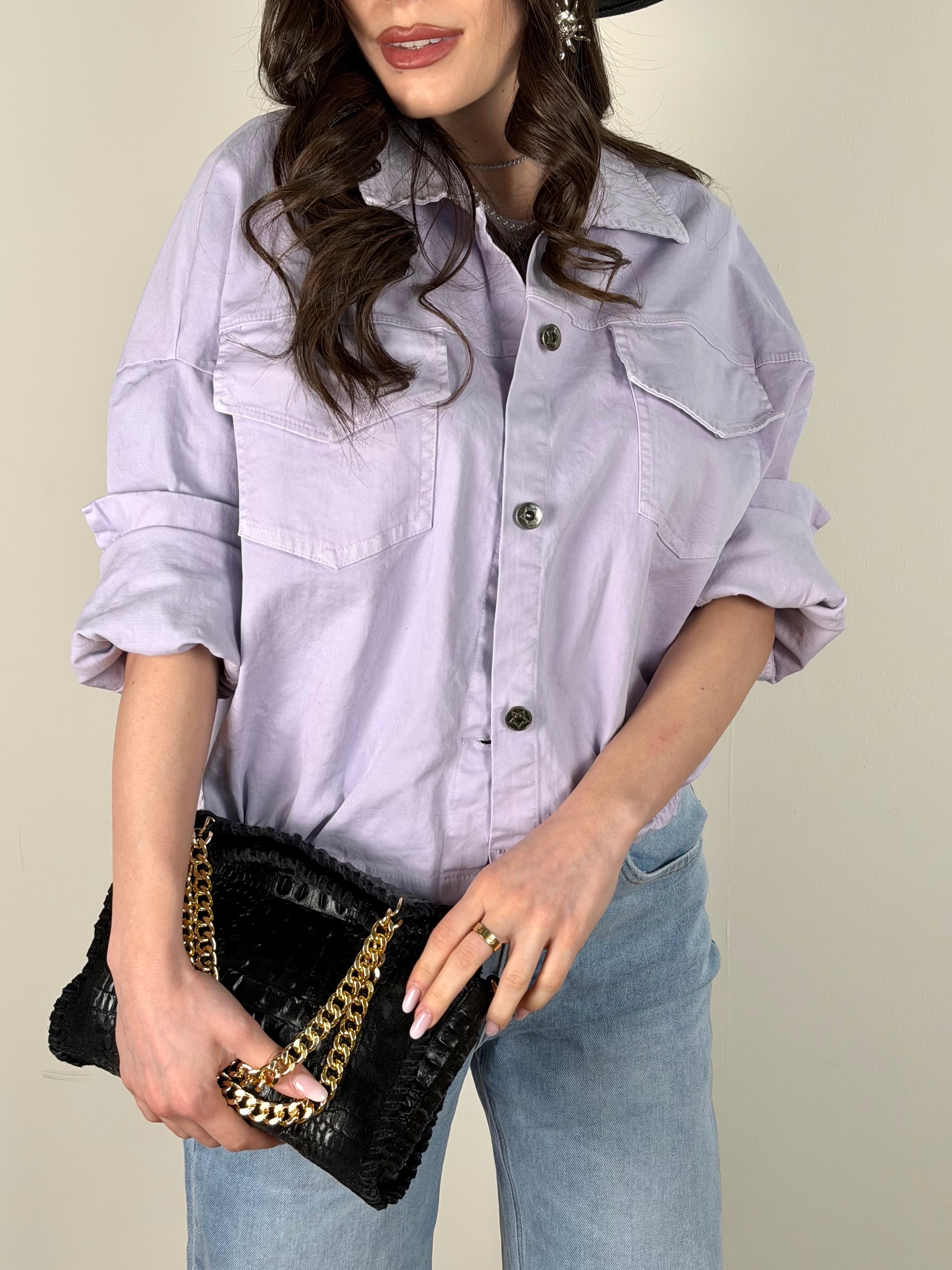 Giubbino jeans Carmen lilla