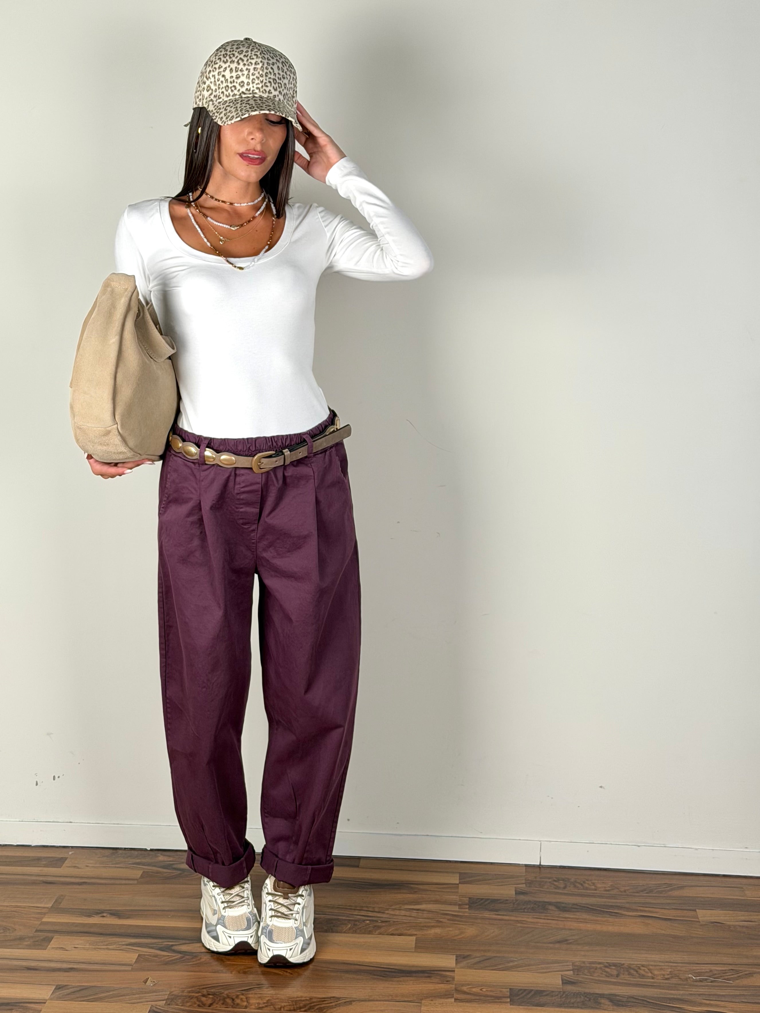 Pantalone Zelda bordeaux