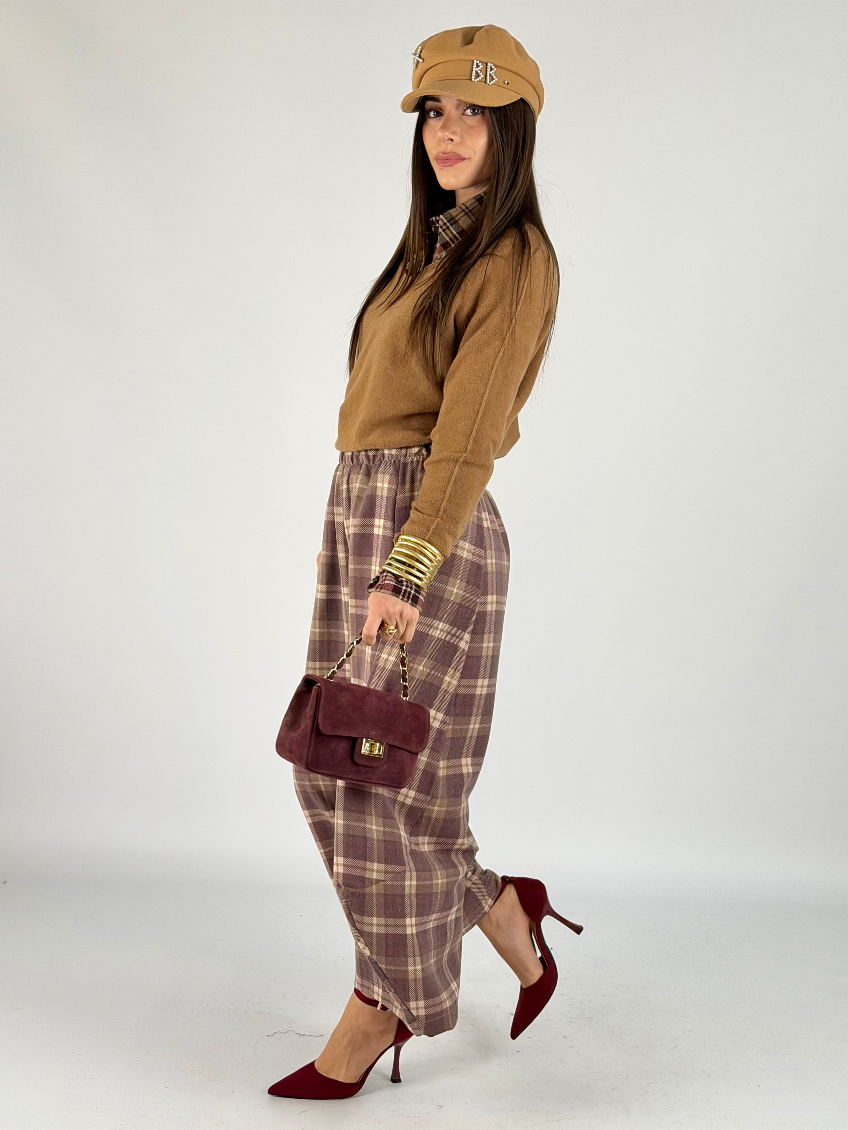 Pantalone Morgana bordeaux