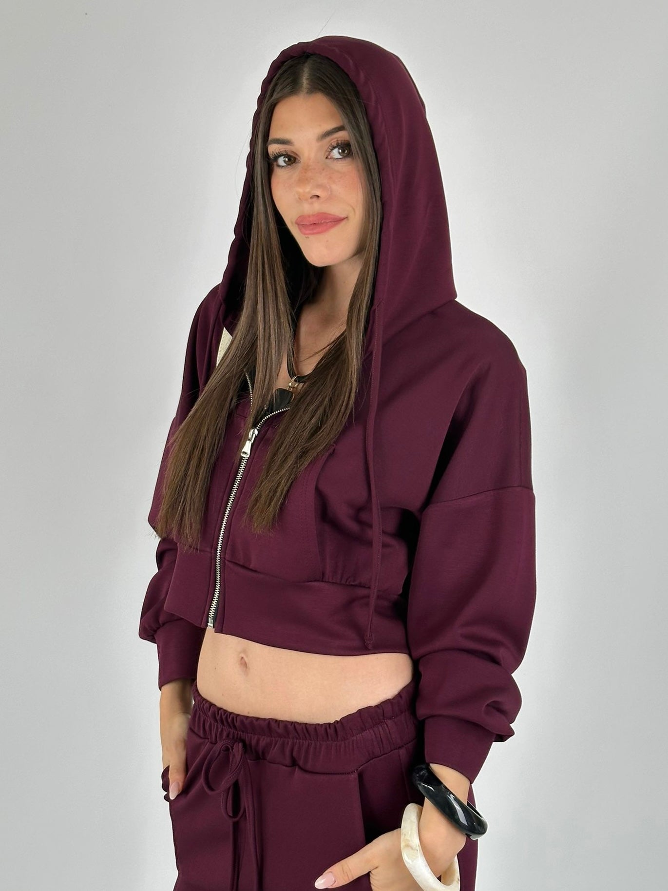 Tuta sportiva Saida bordeaux