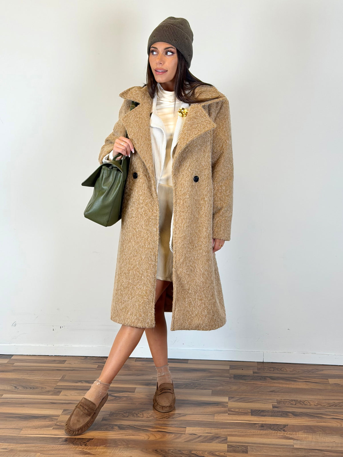 Cappotto Glamour tabacco