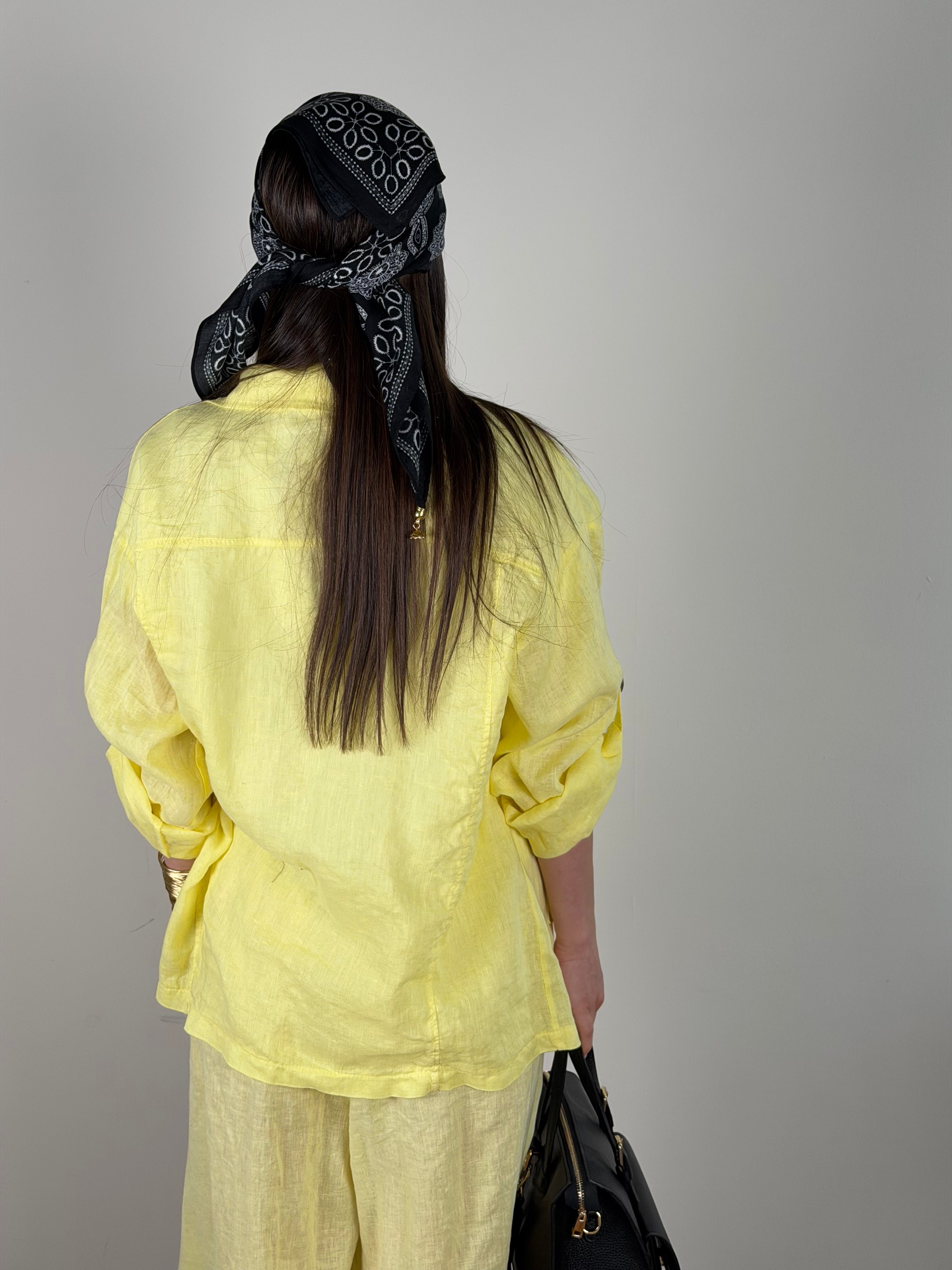 Camicia lino Andrea giallo