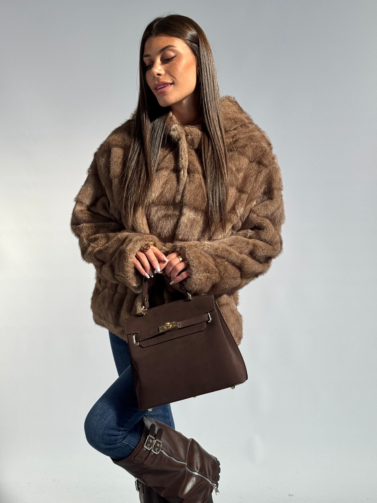 Pelliccia Yara tabacco