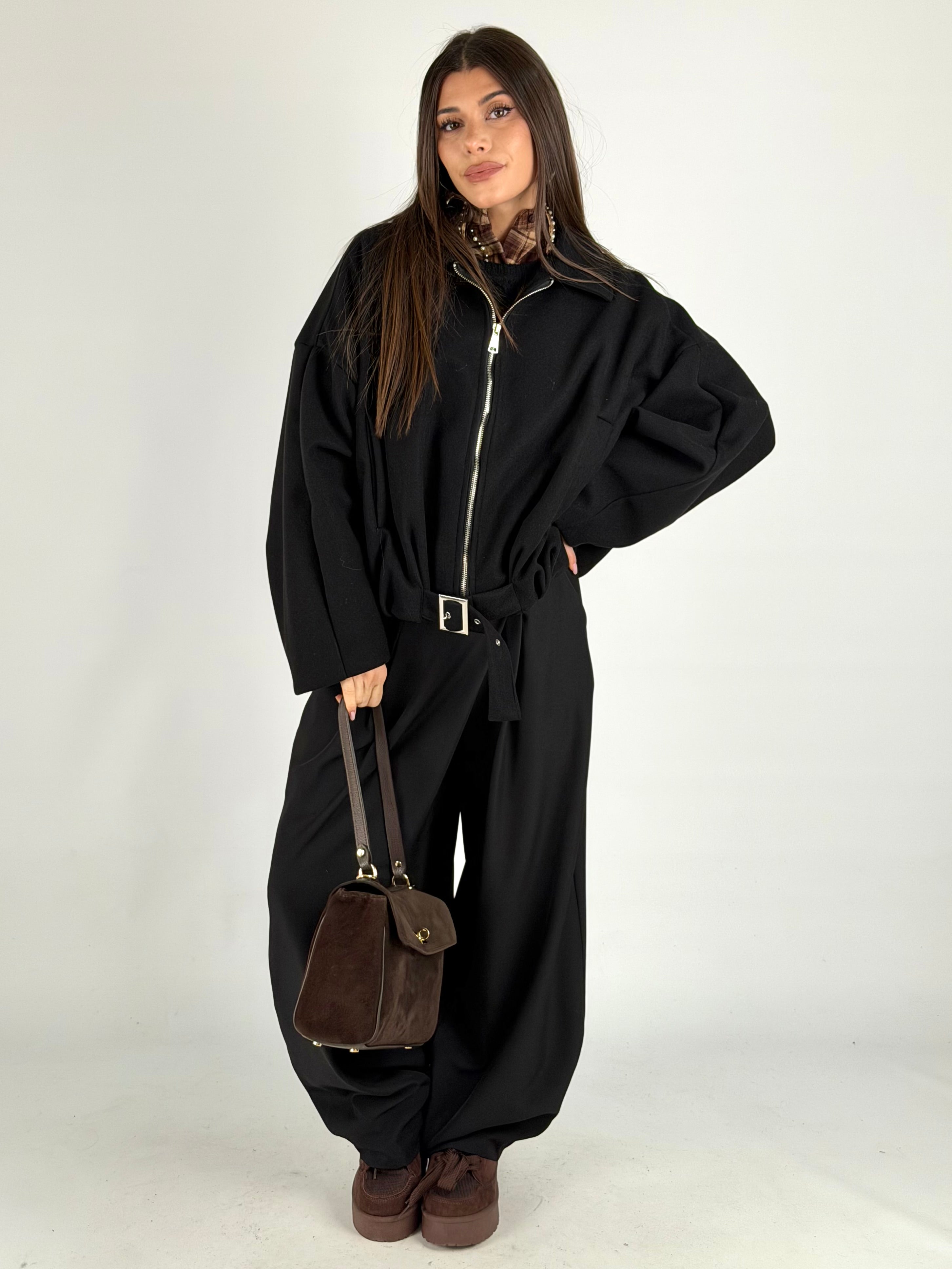 cappotto bomber delia nero