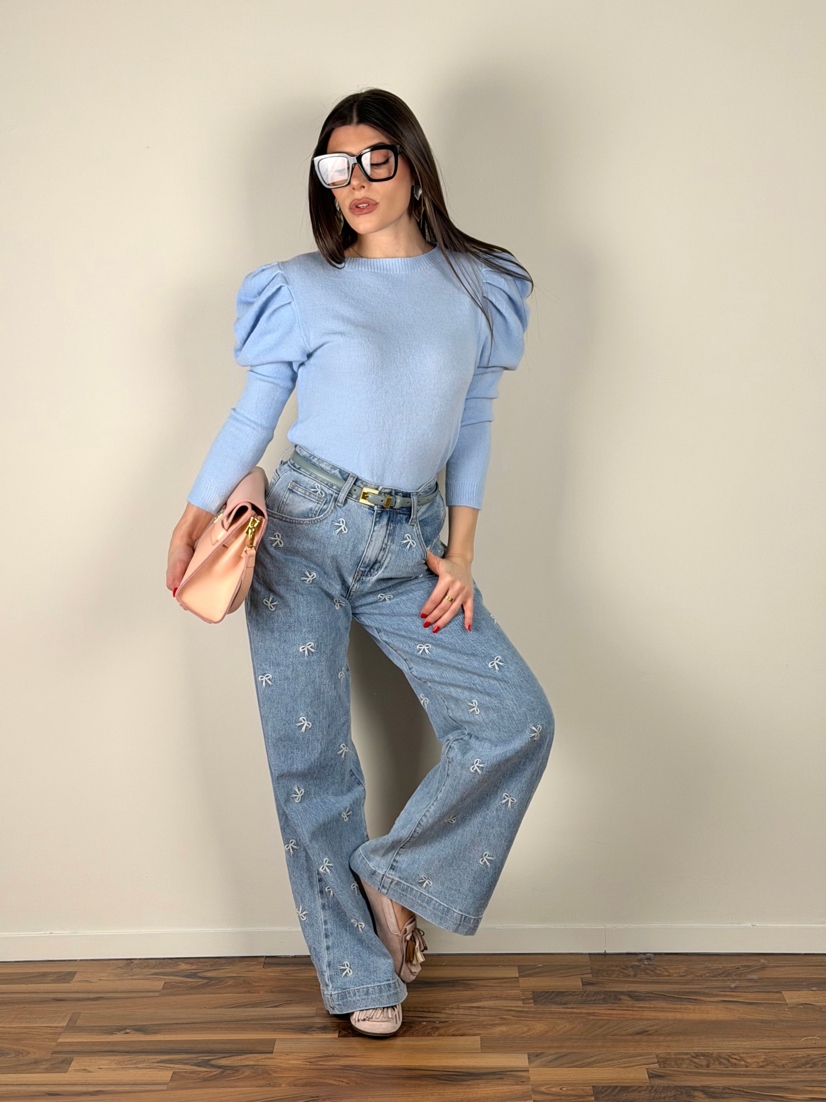 Maglia Nicole celeste