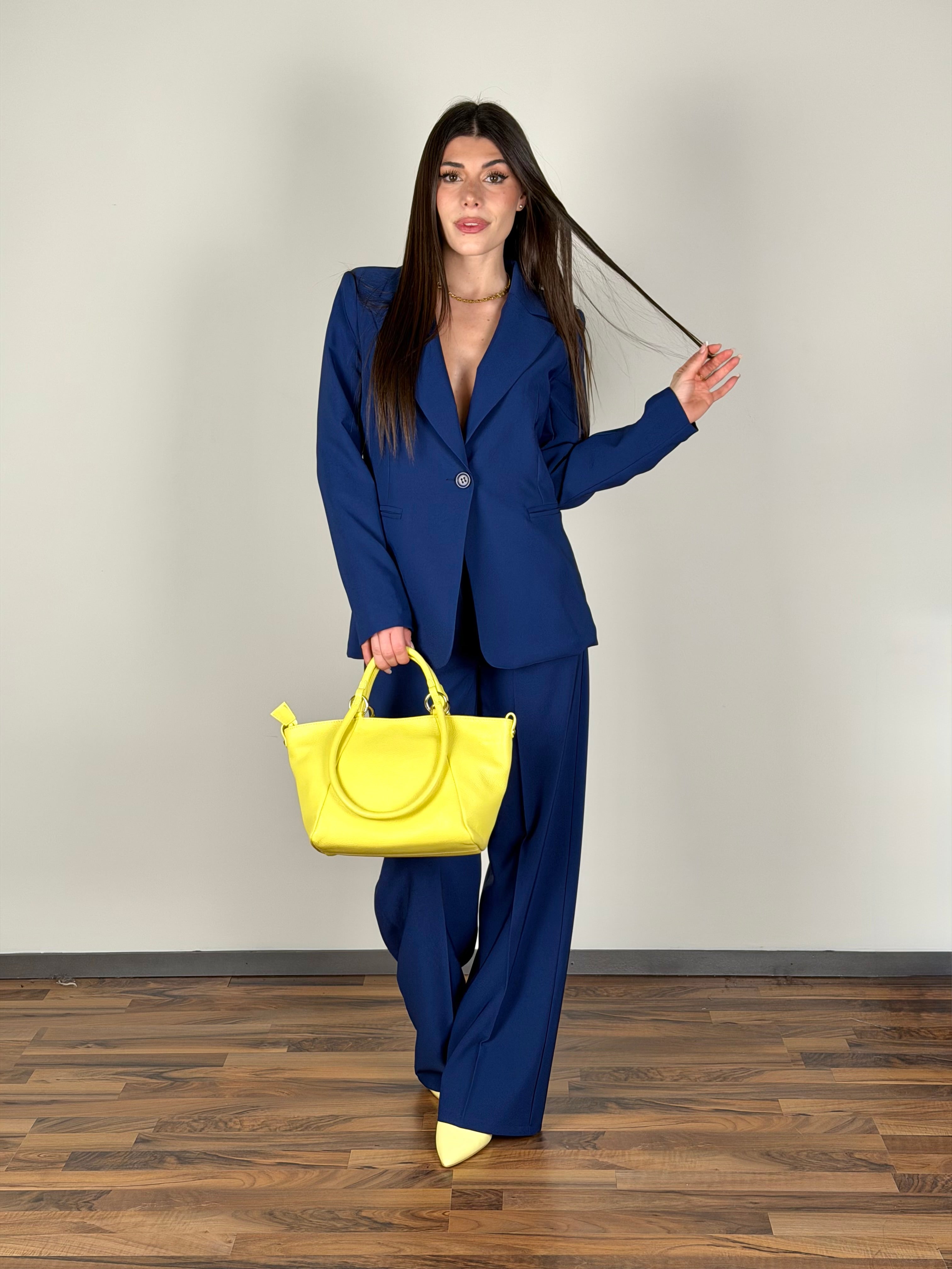 Completo elodie palazzo blu elettrico