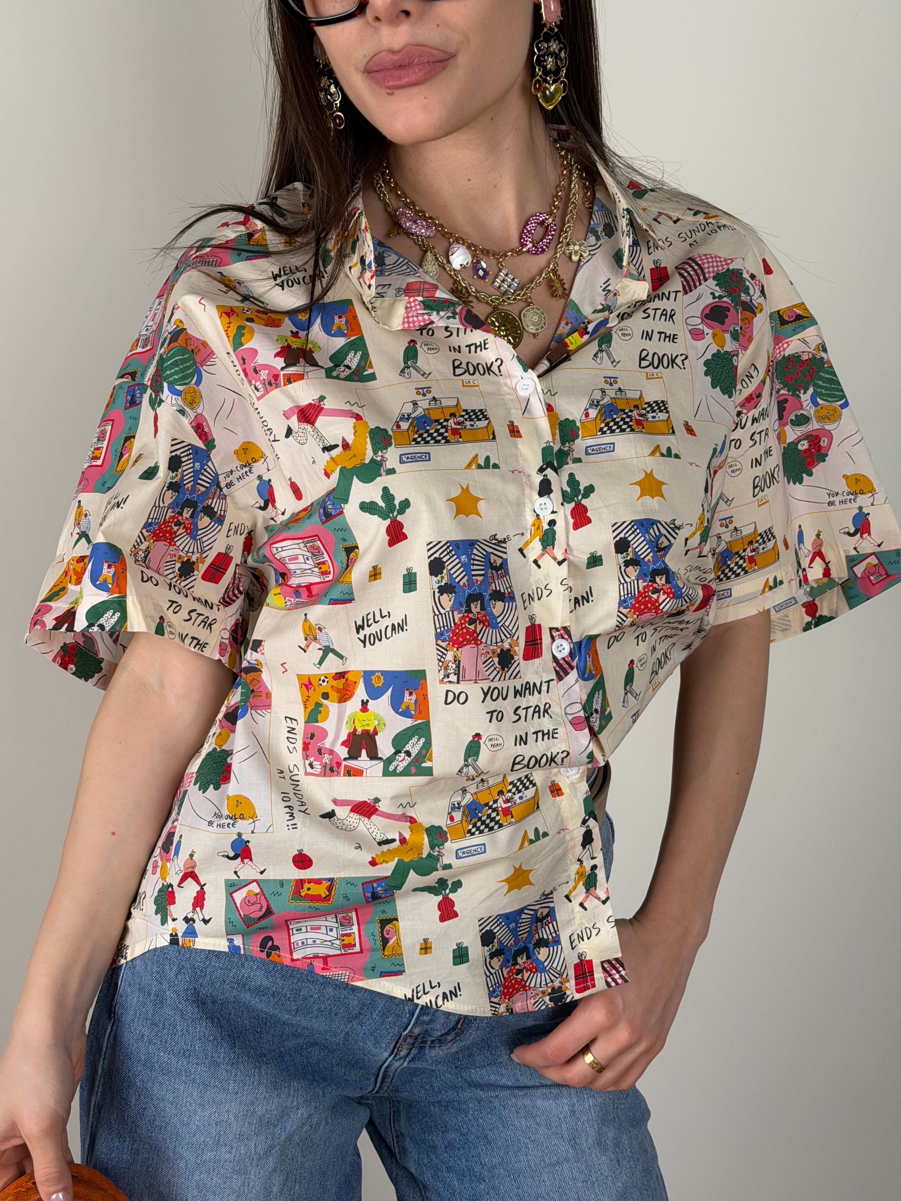 Camicia mix fumetto