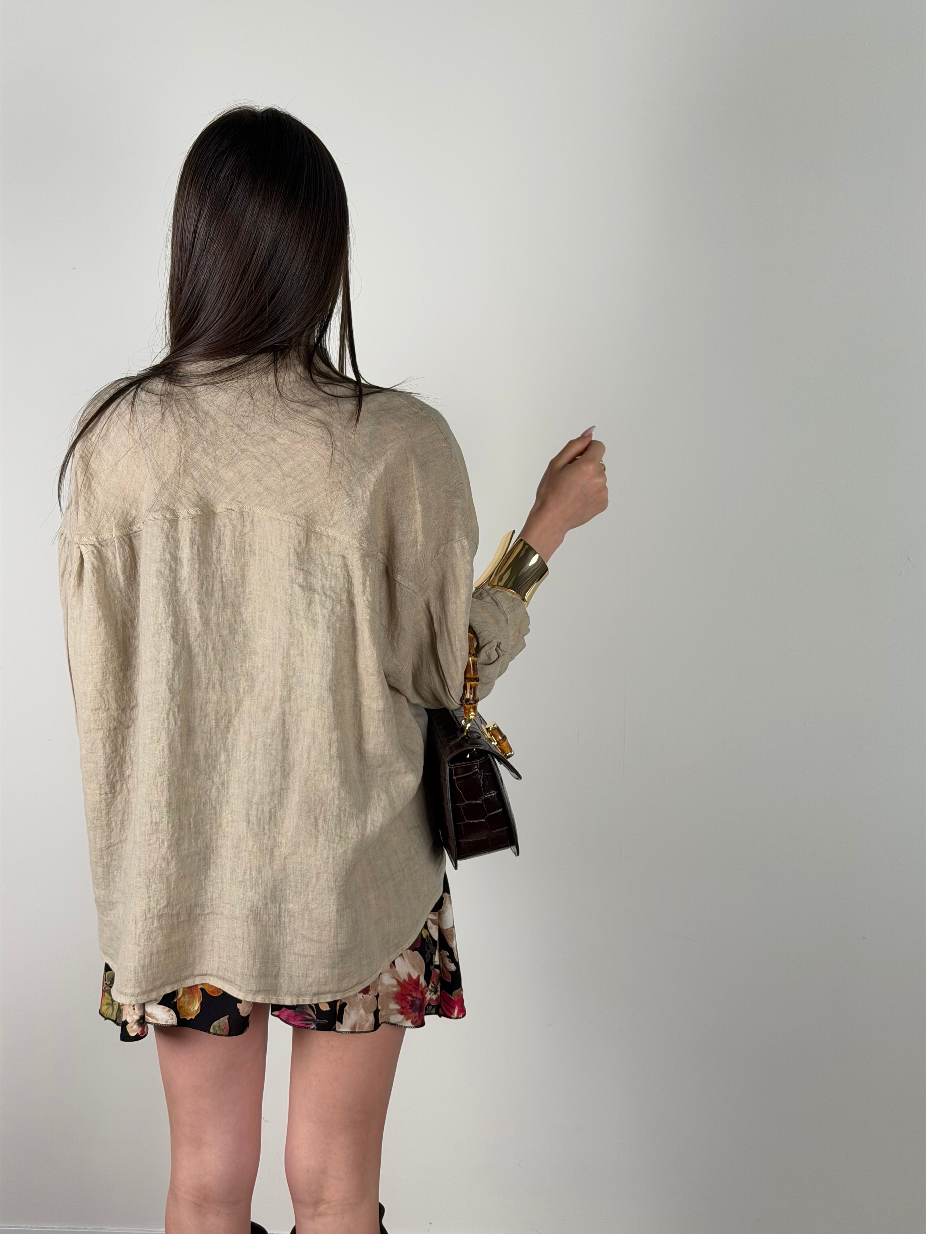 Camicia lino Miley beige