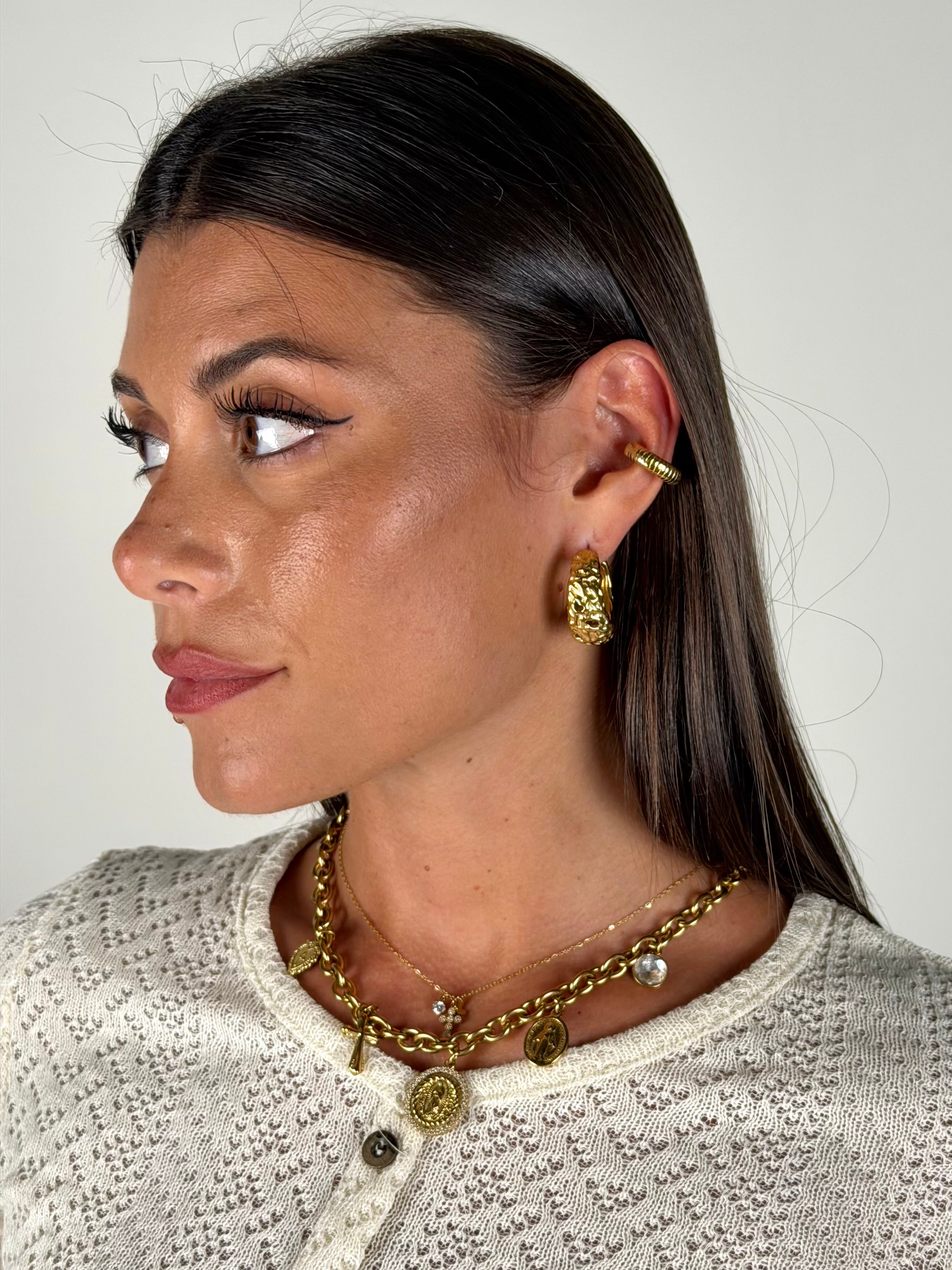 Orecchini zigrinati - collezione Symbol oro
