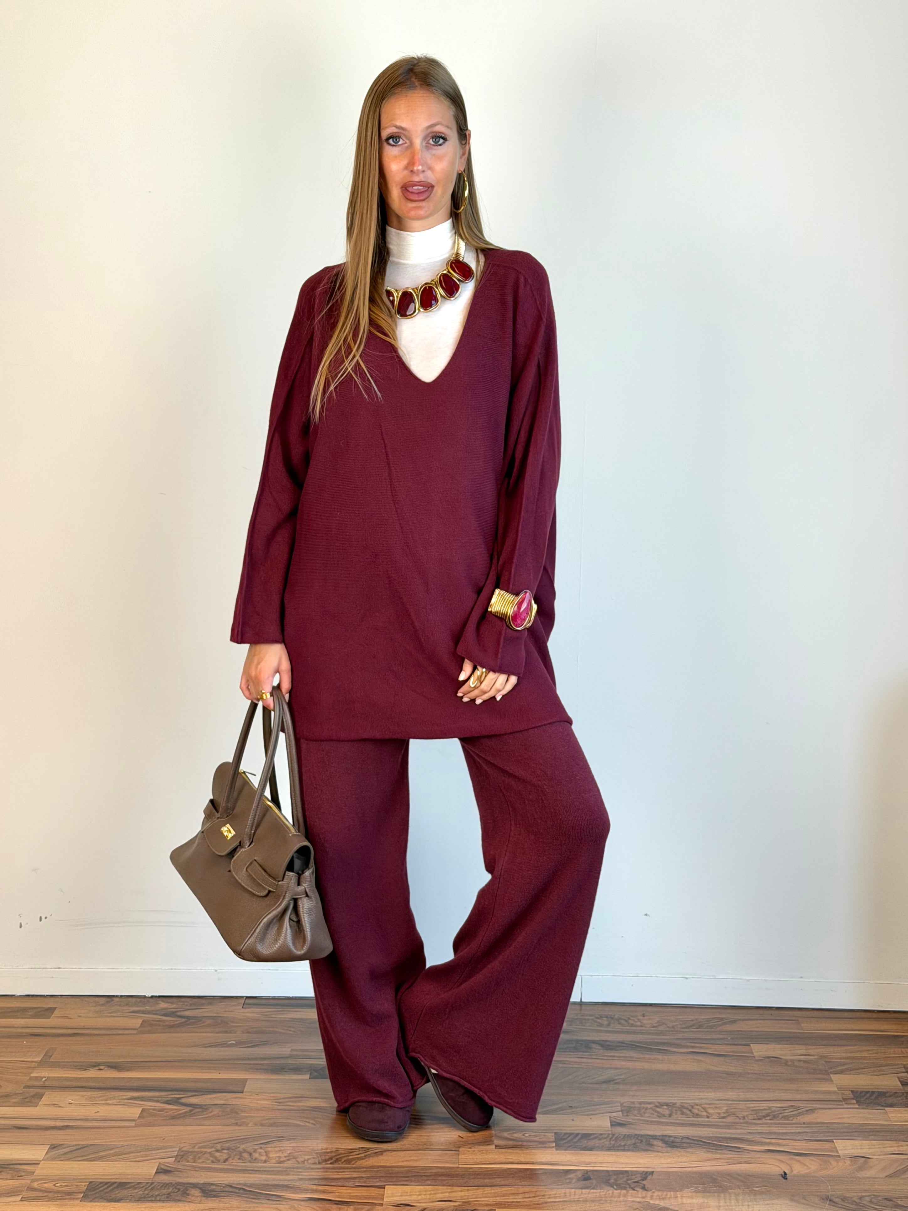 Maglia Sheila over bordeaux