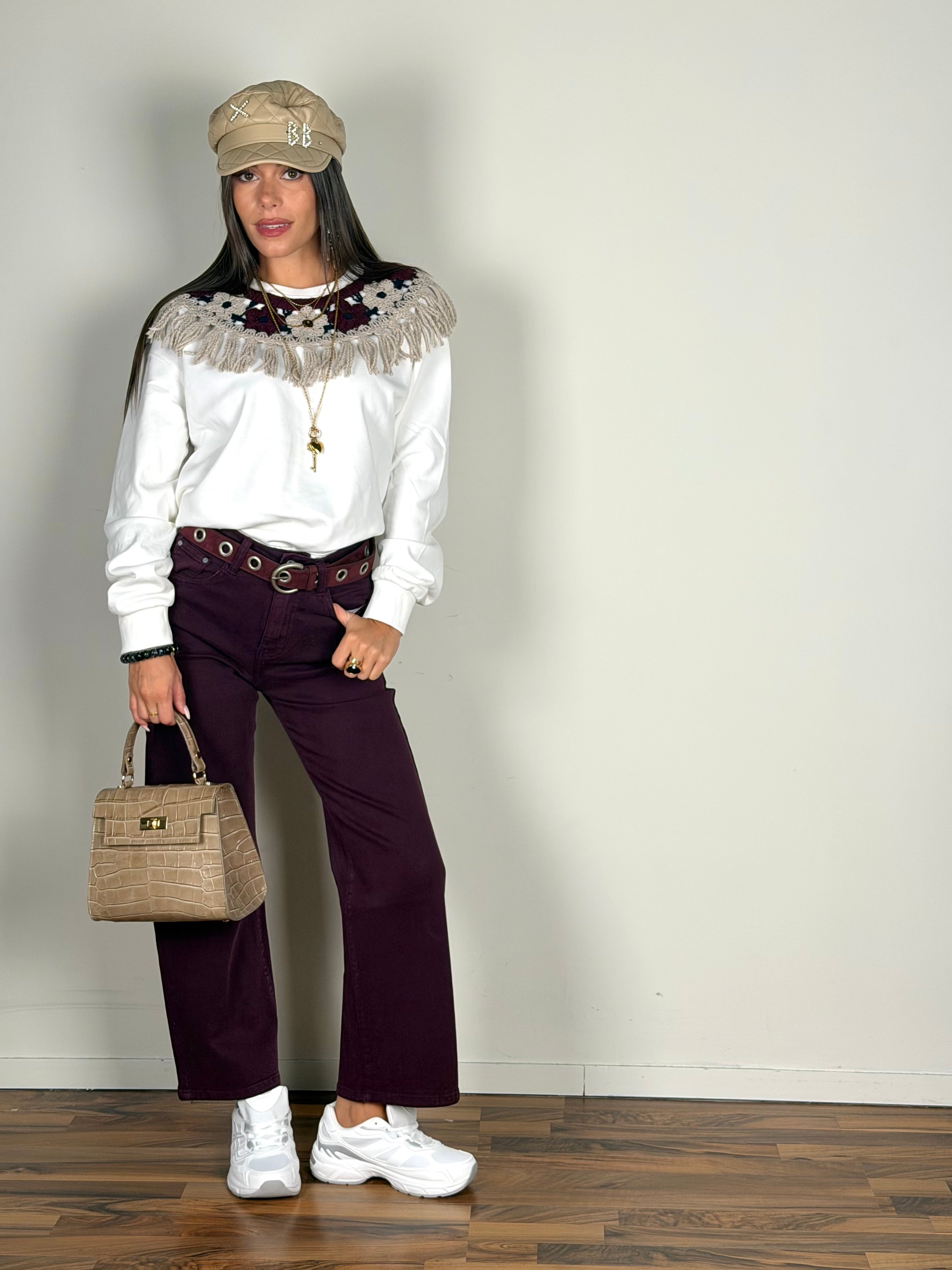 Felpa Indie bordeaux