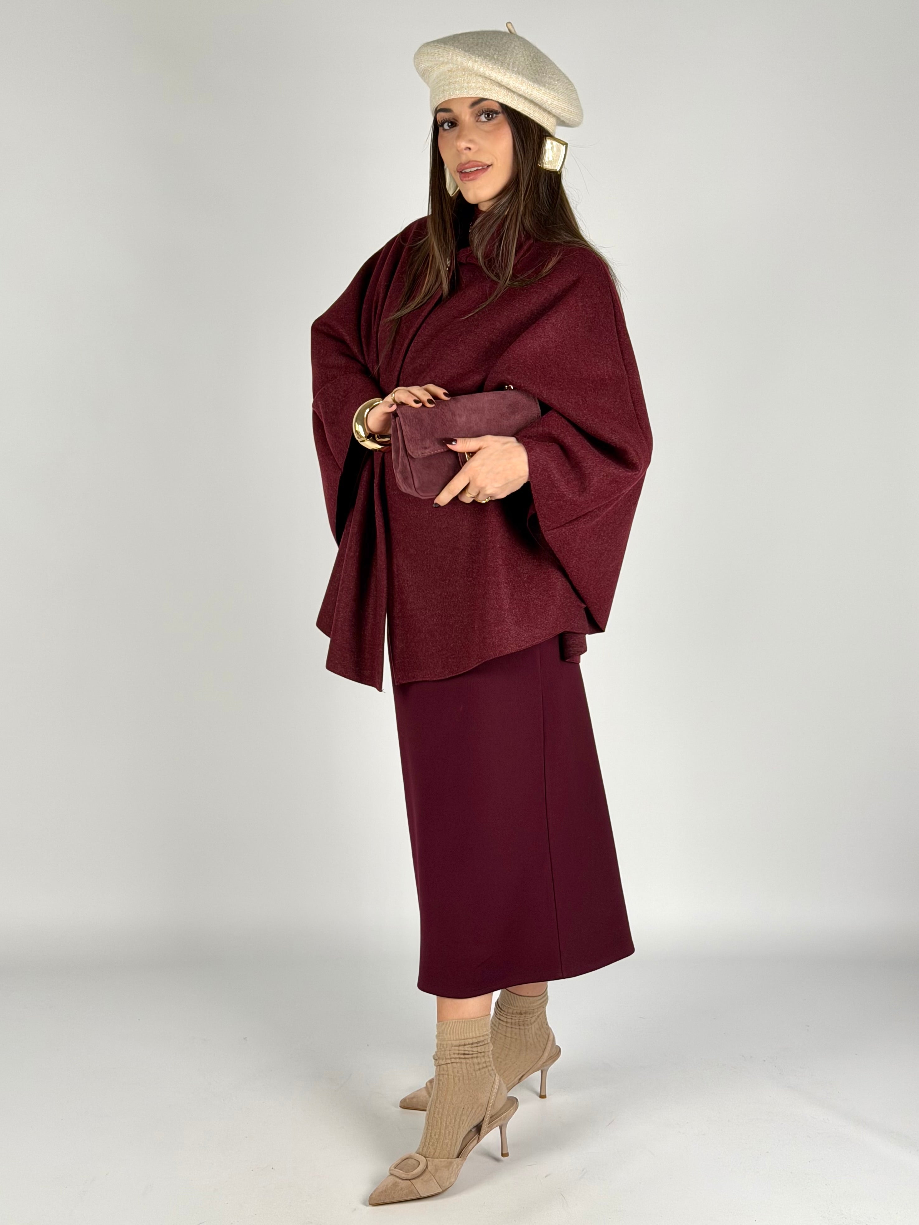 Cappotto Amelie bordeaux