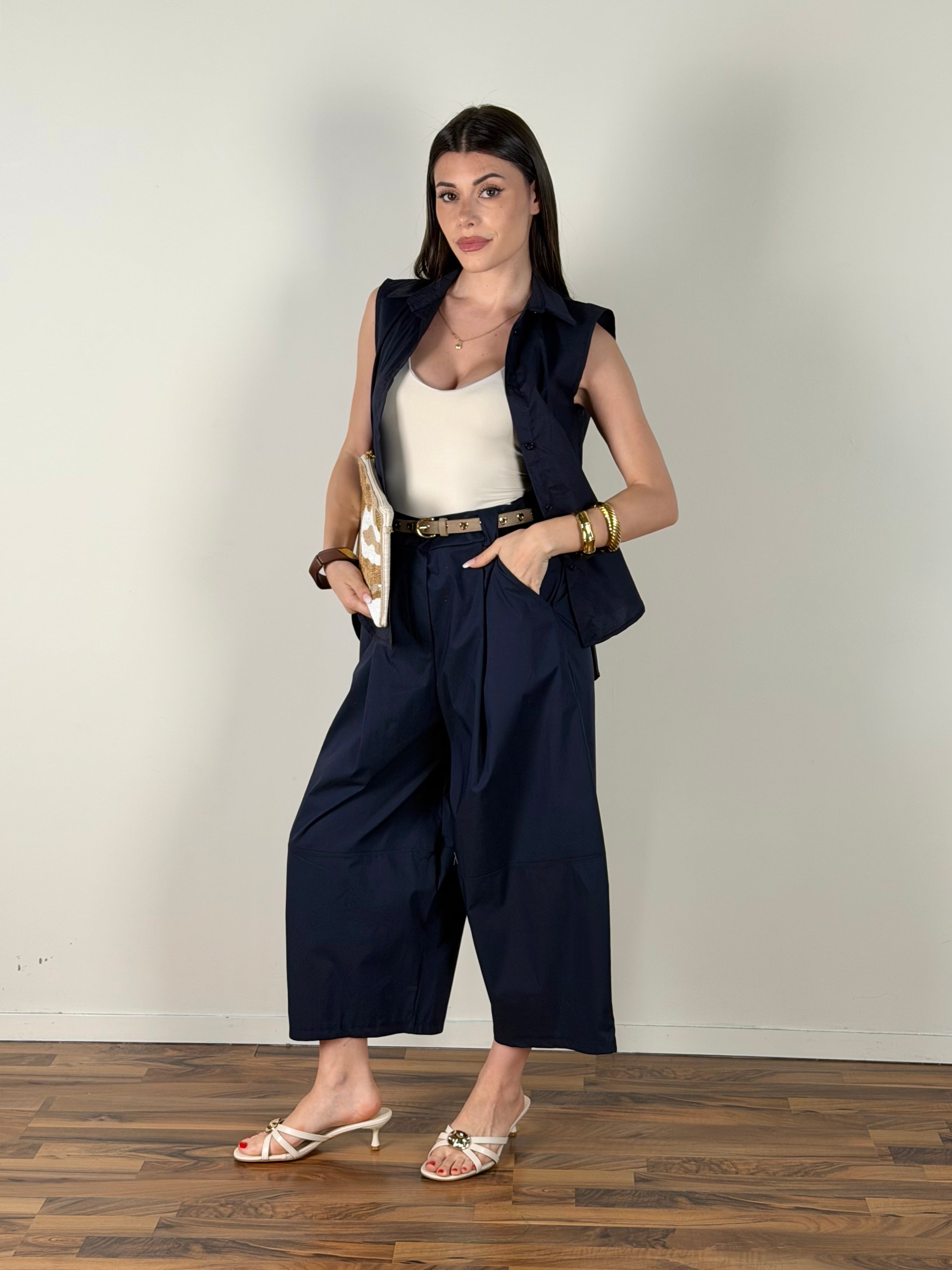 Camicia Singapore blu