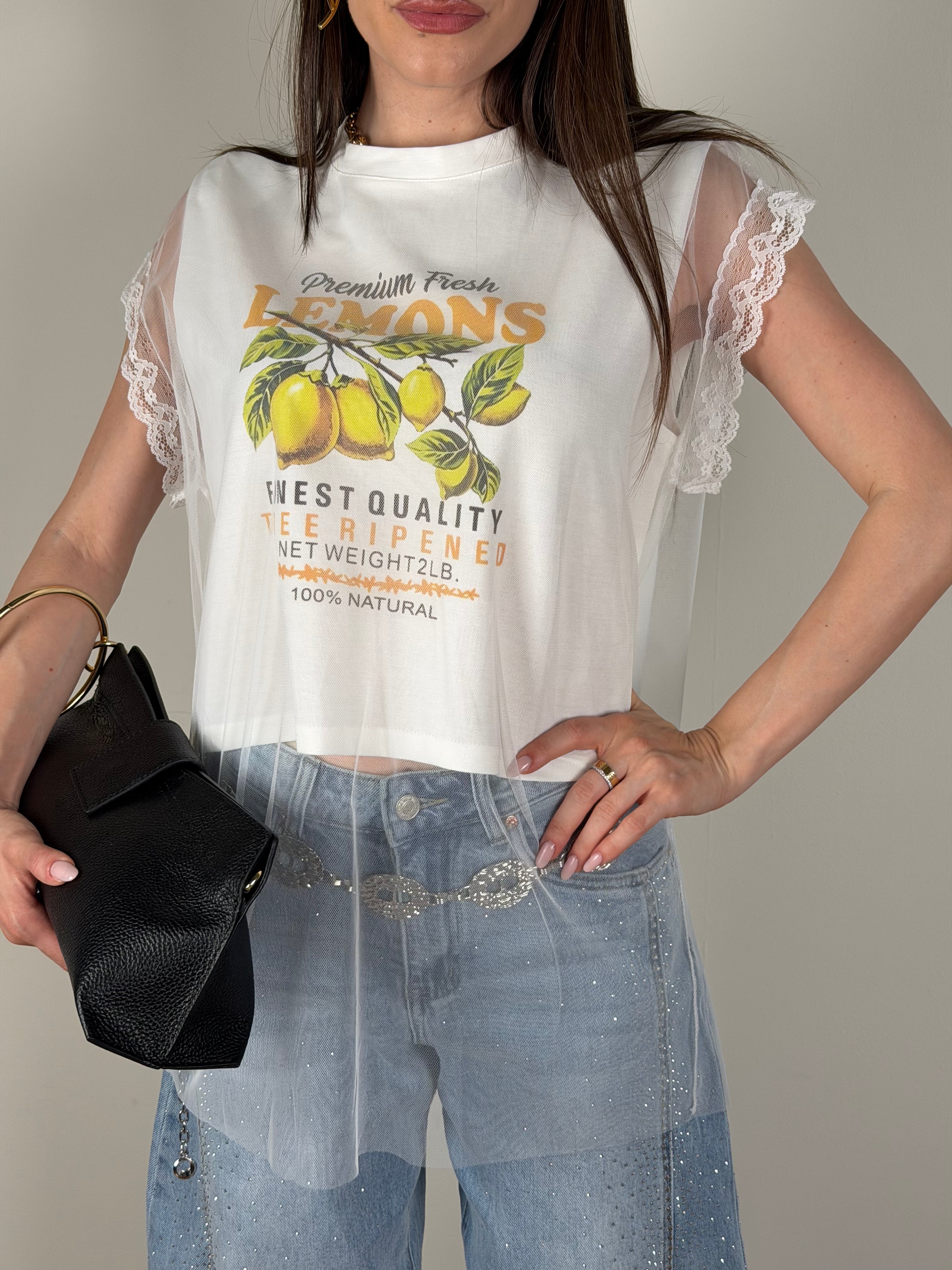 Maglia LEMON bianca