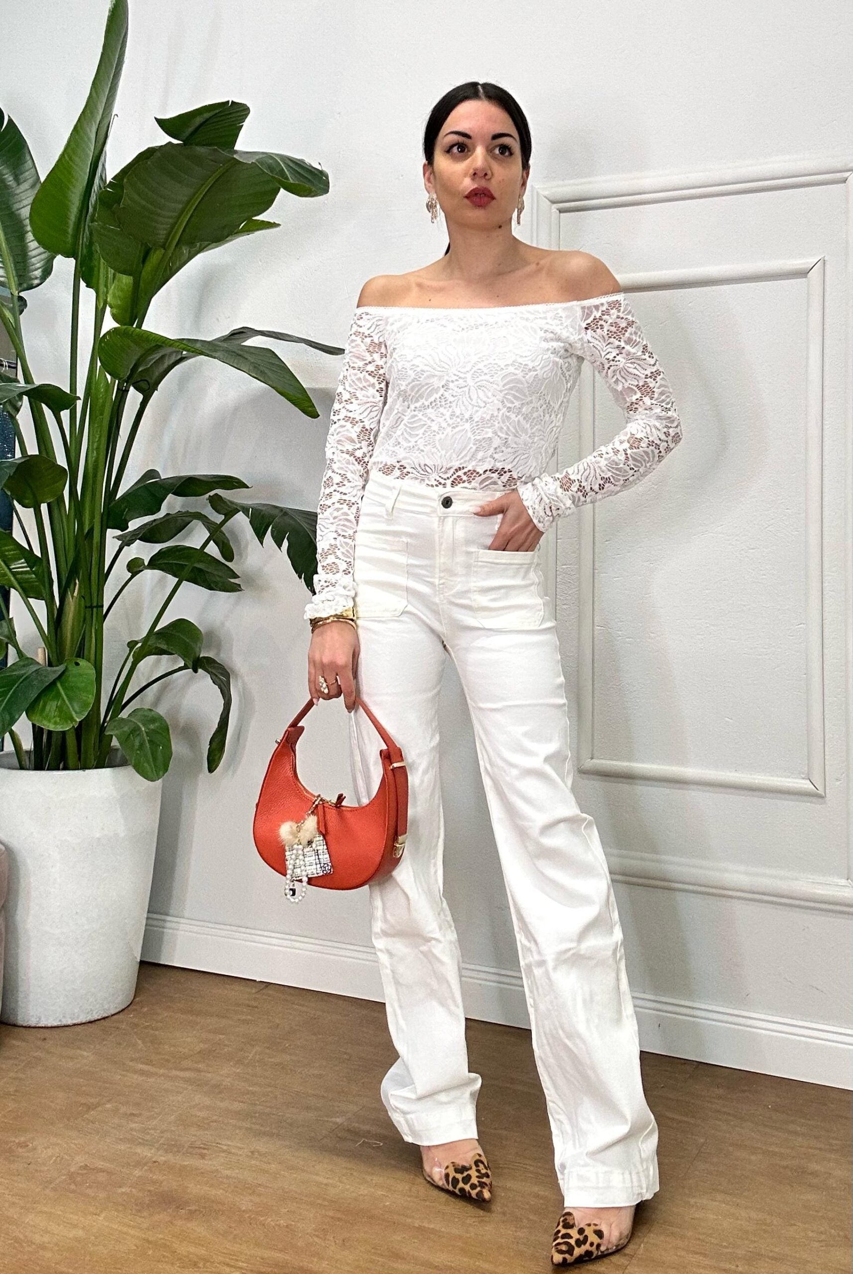 JEANS BELEN 389 bianco