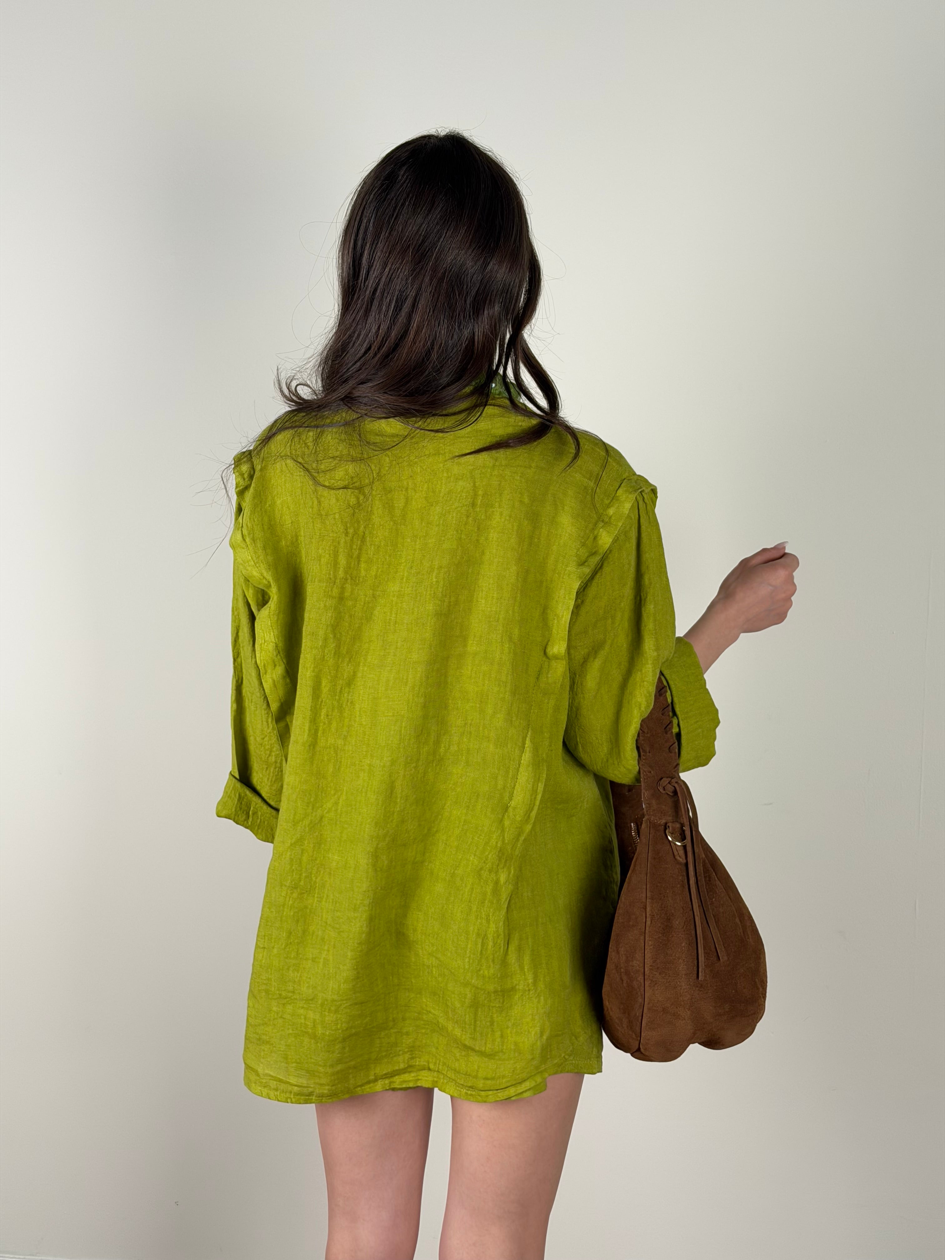 Camicia Lino Taylor verde